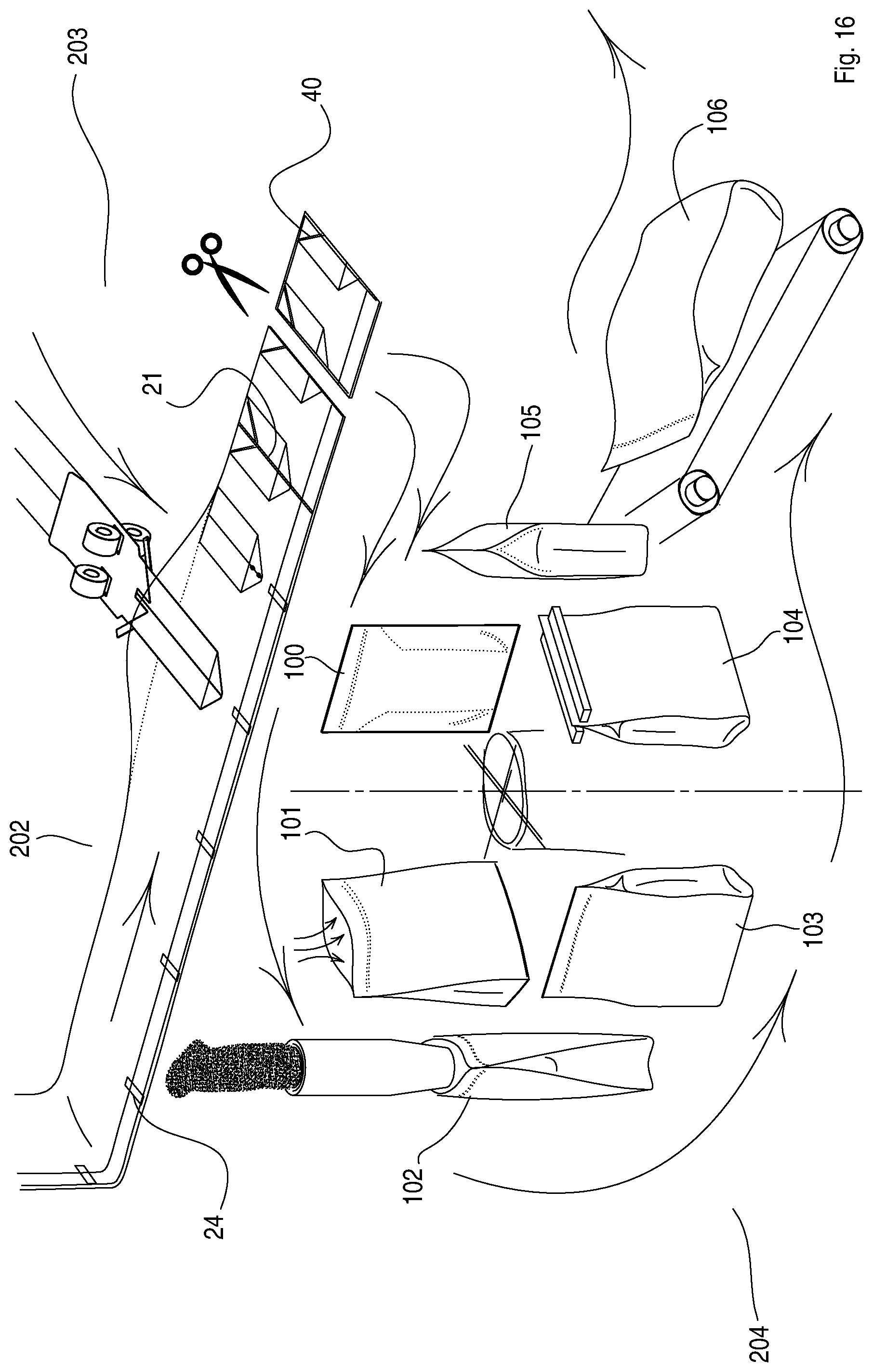 Patent US11780646 Figure 16 – Production of airtight packages with side gussets