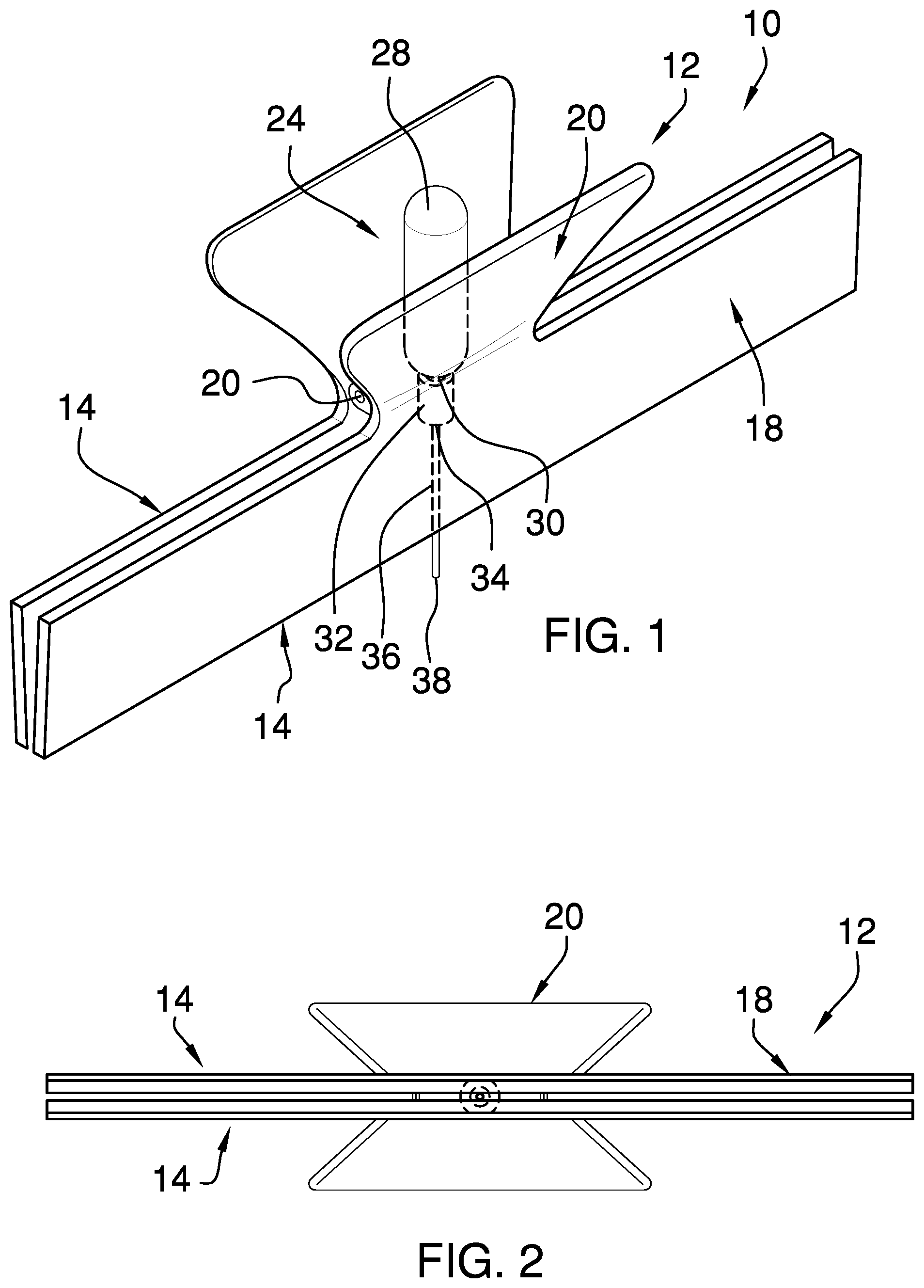 Patent US11780647 Figure 1 – Food bag closure assembly