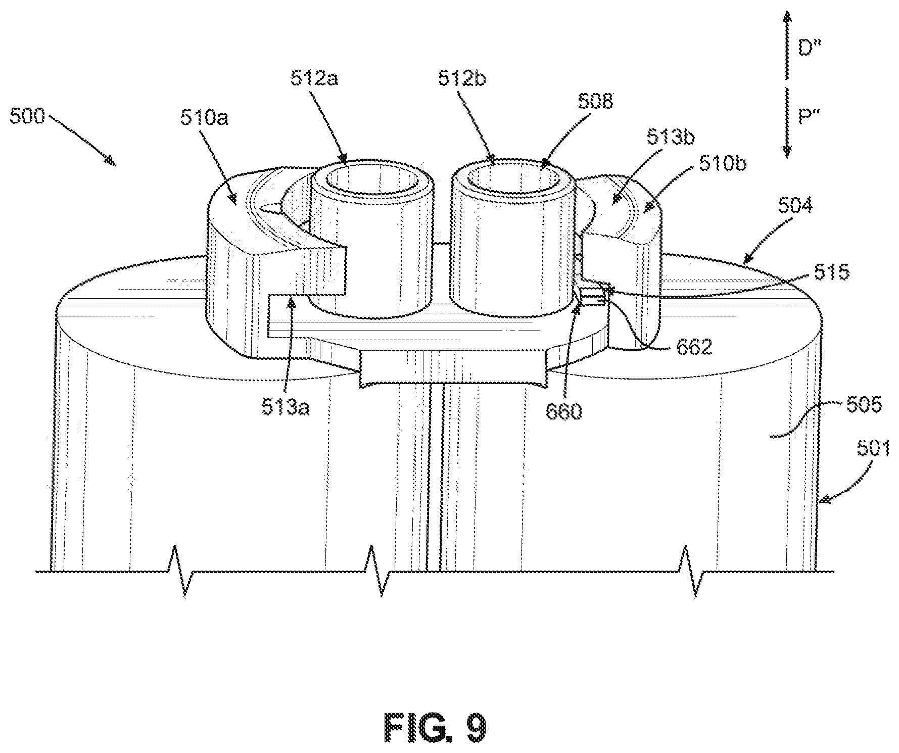 Patent US11780650 Figure 10 – Cap and cartridge assembly