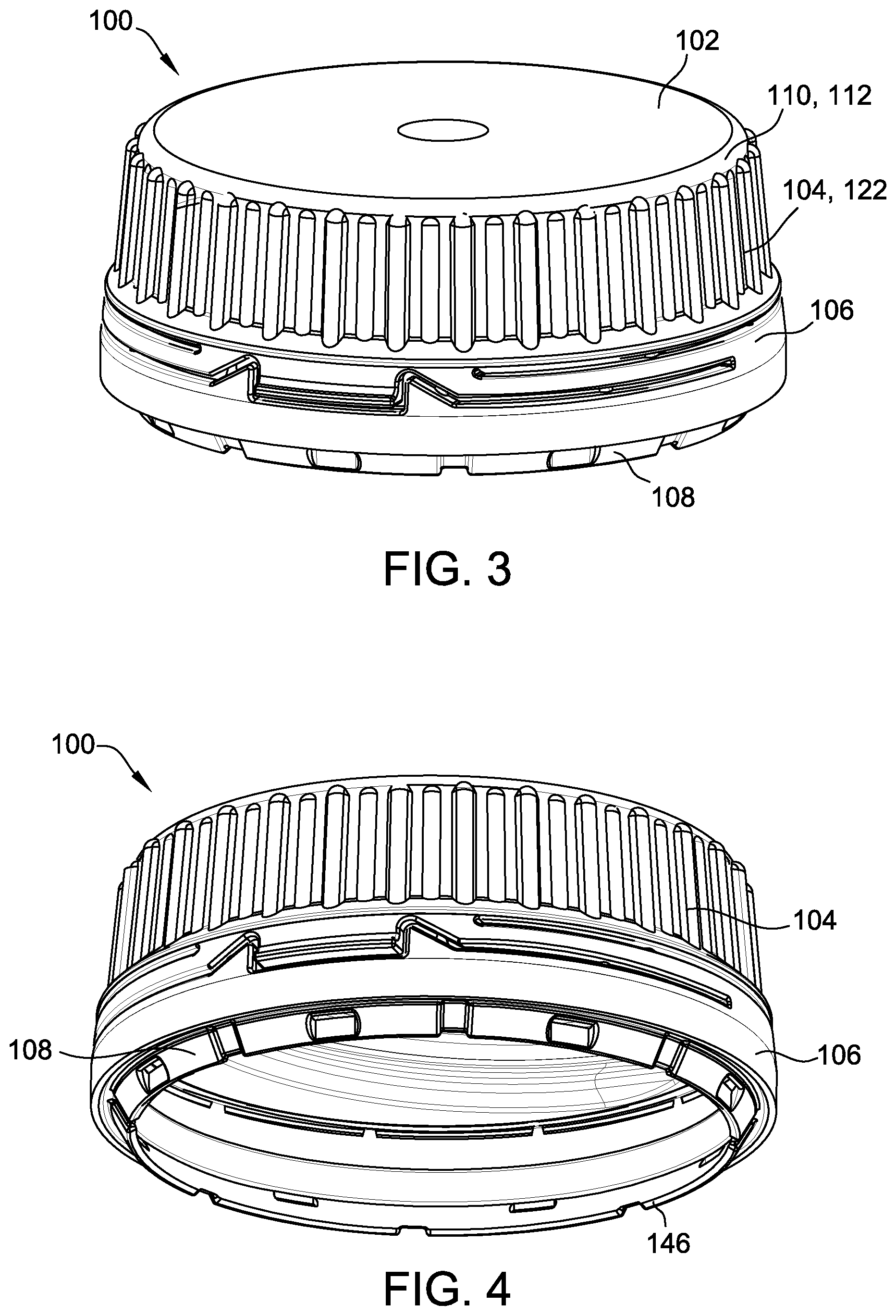 Patent US11780652 Figure 2 – Tapered closure and closure system