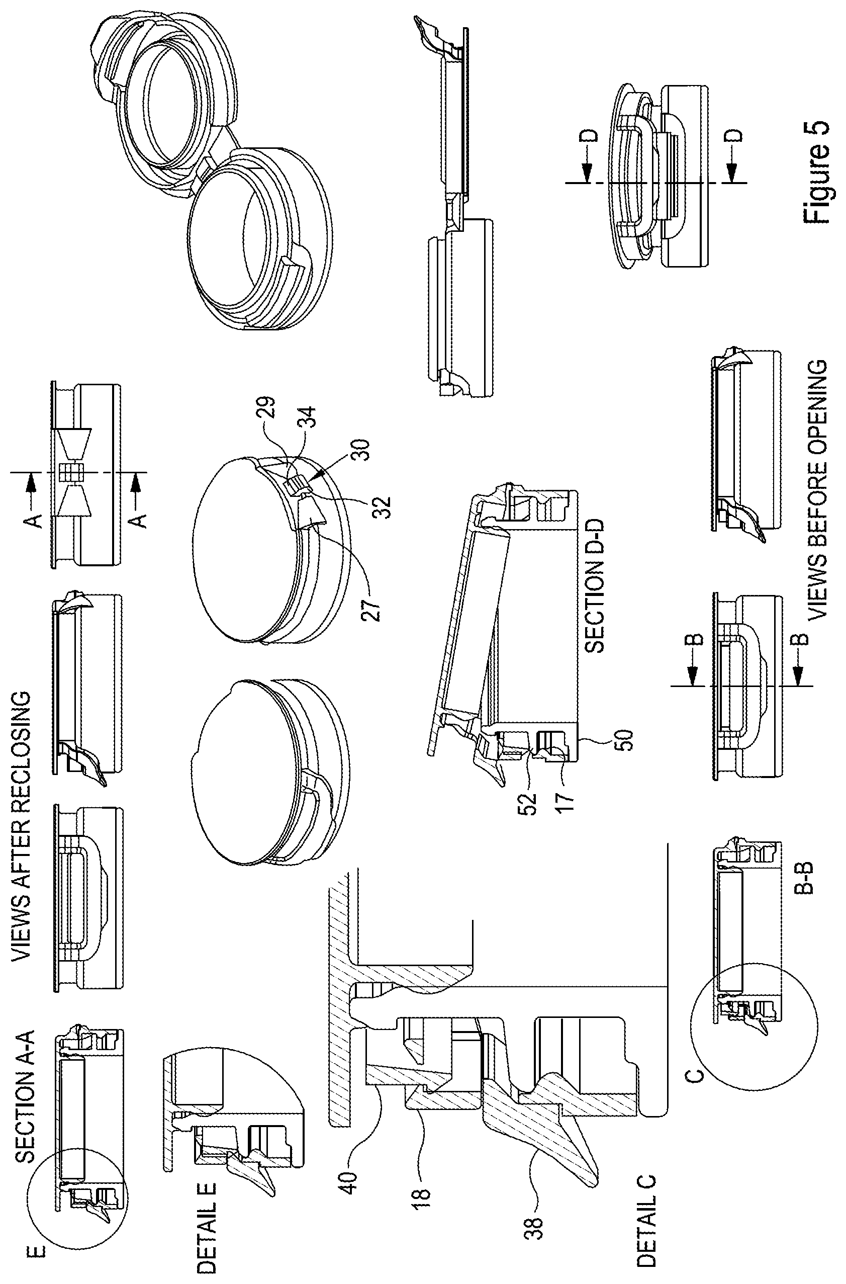 Patent US11780653 Figure 4 – Tamper evident container closure