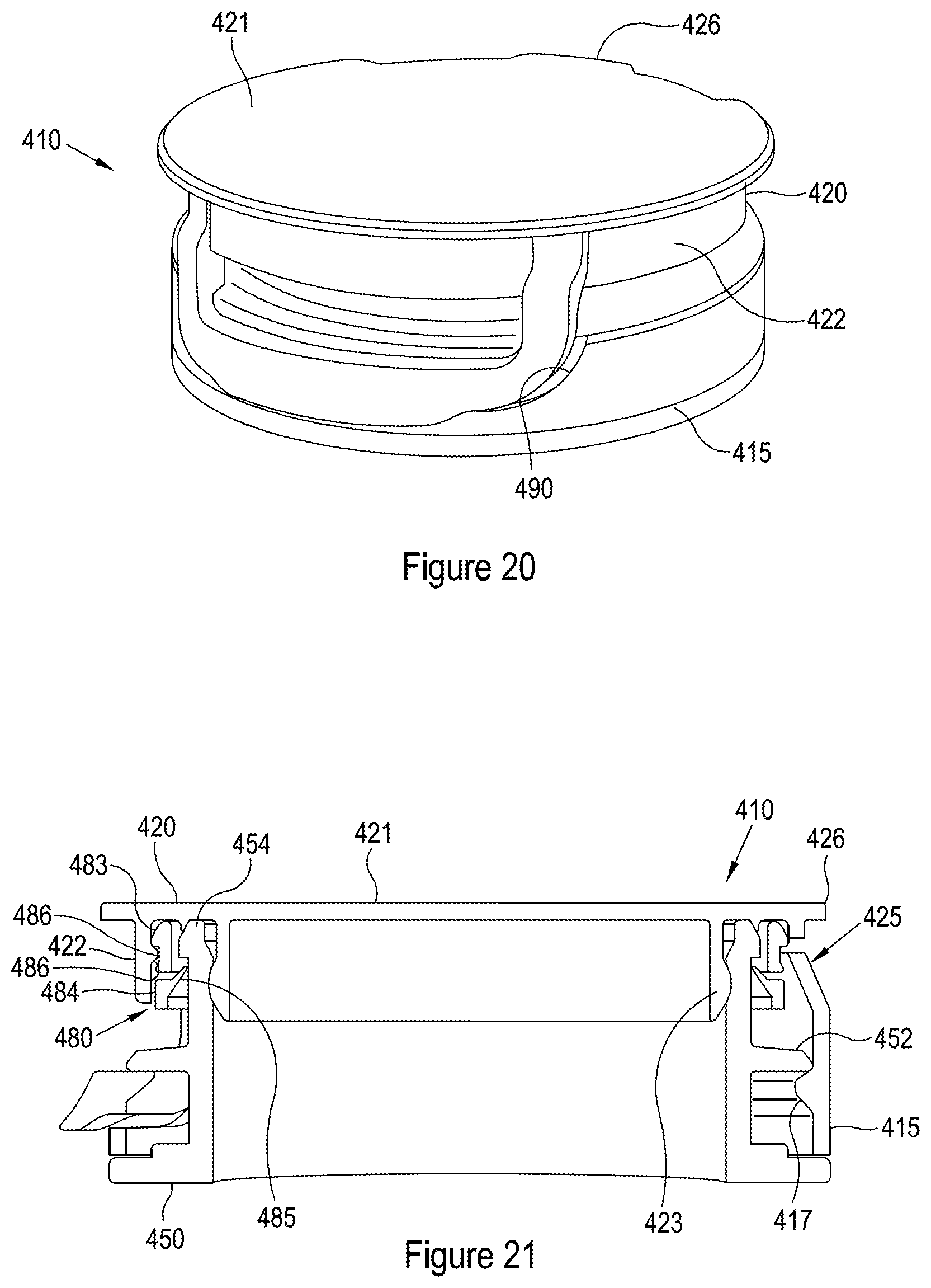 Patent US11780653 Figure 14 – Tamper evident container closure
