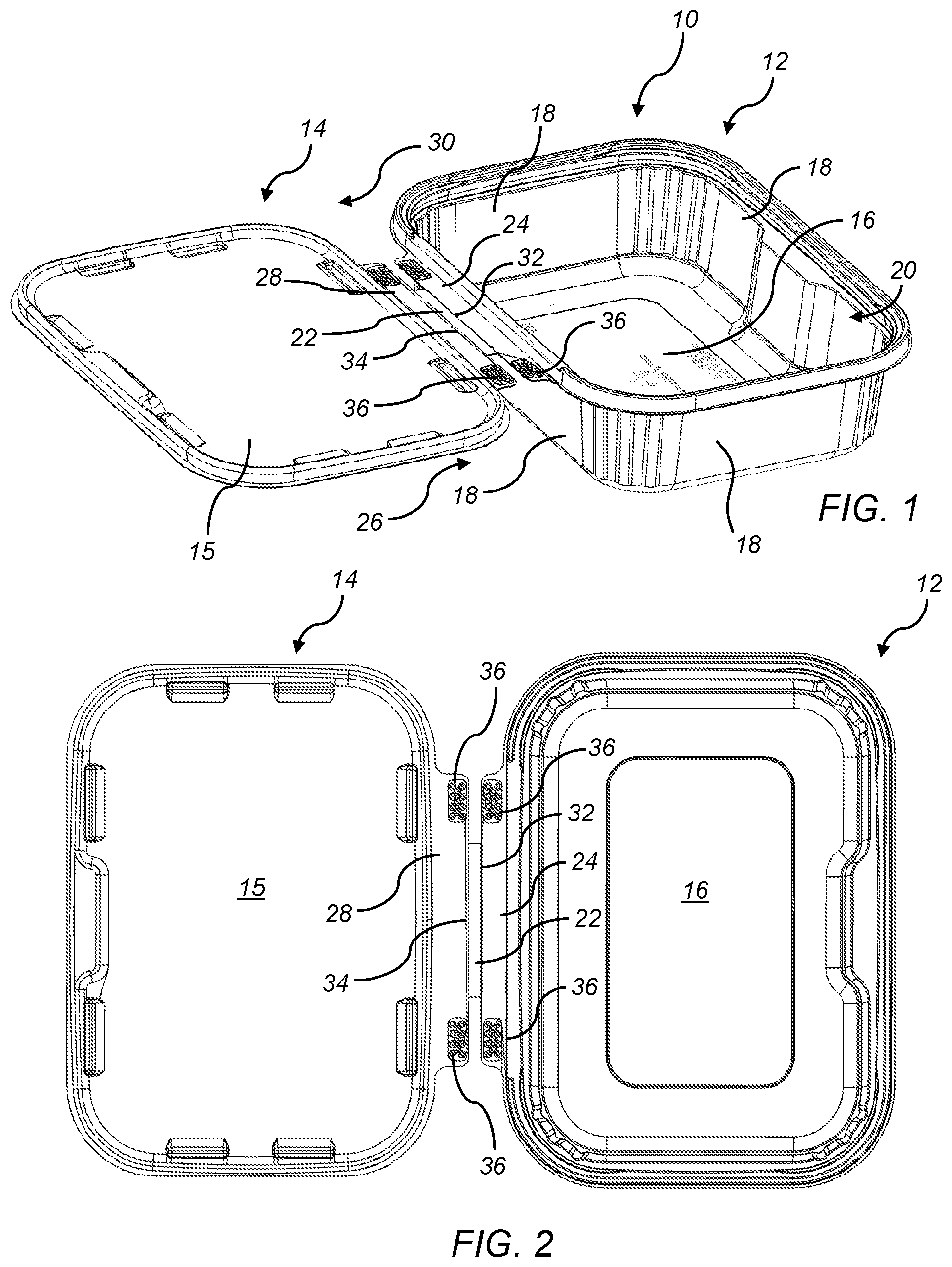 Patent US11780654 Figure 1 – Container with tearable lid