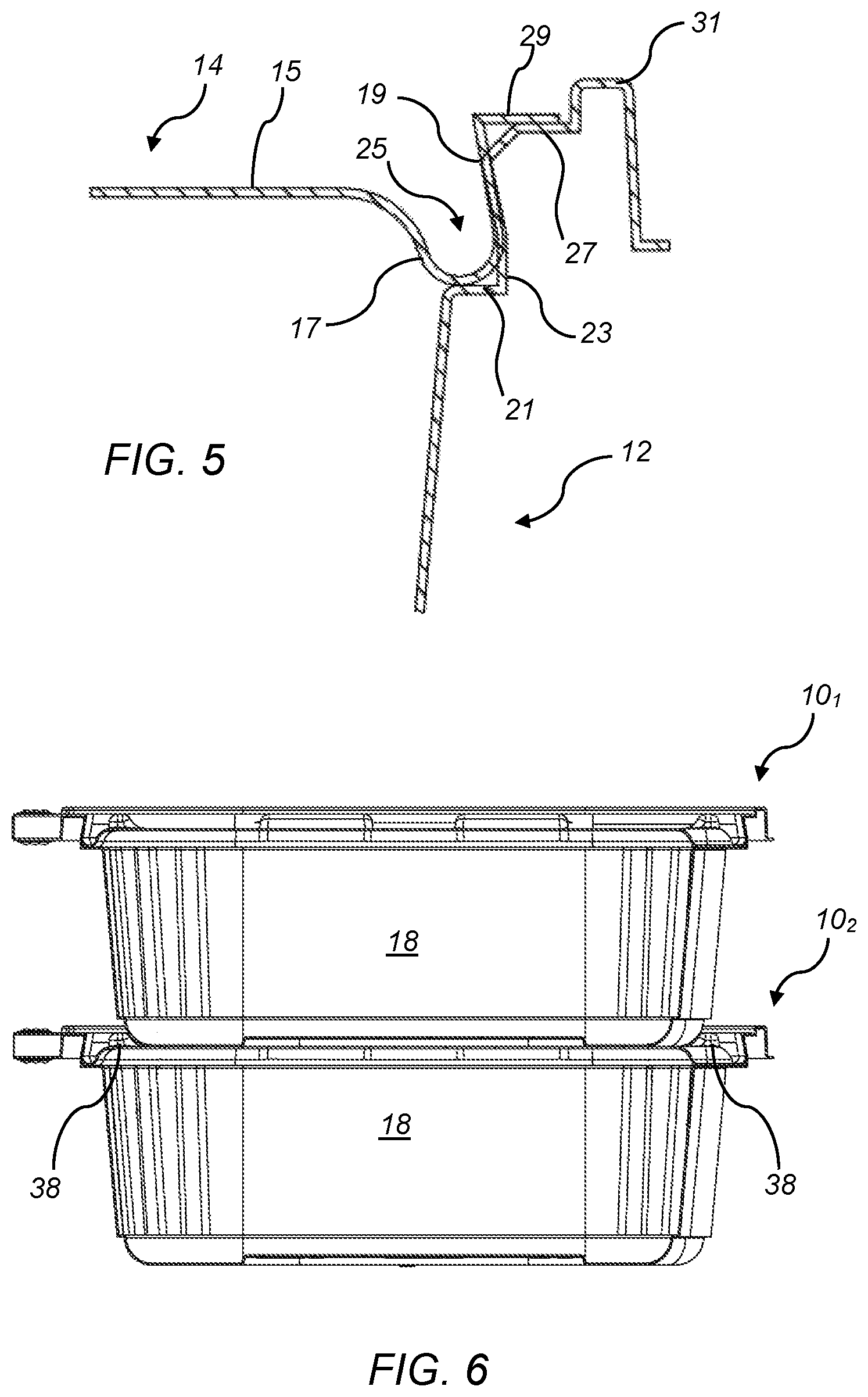 Patent US11780654 Figure 3 – Container with tearable lid