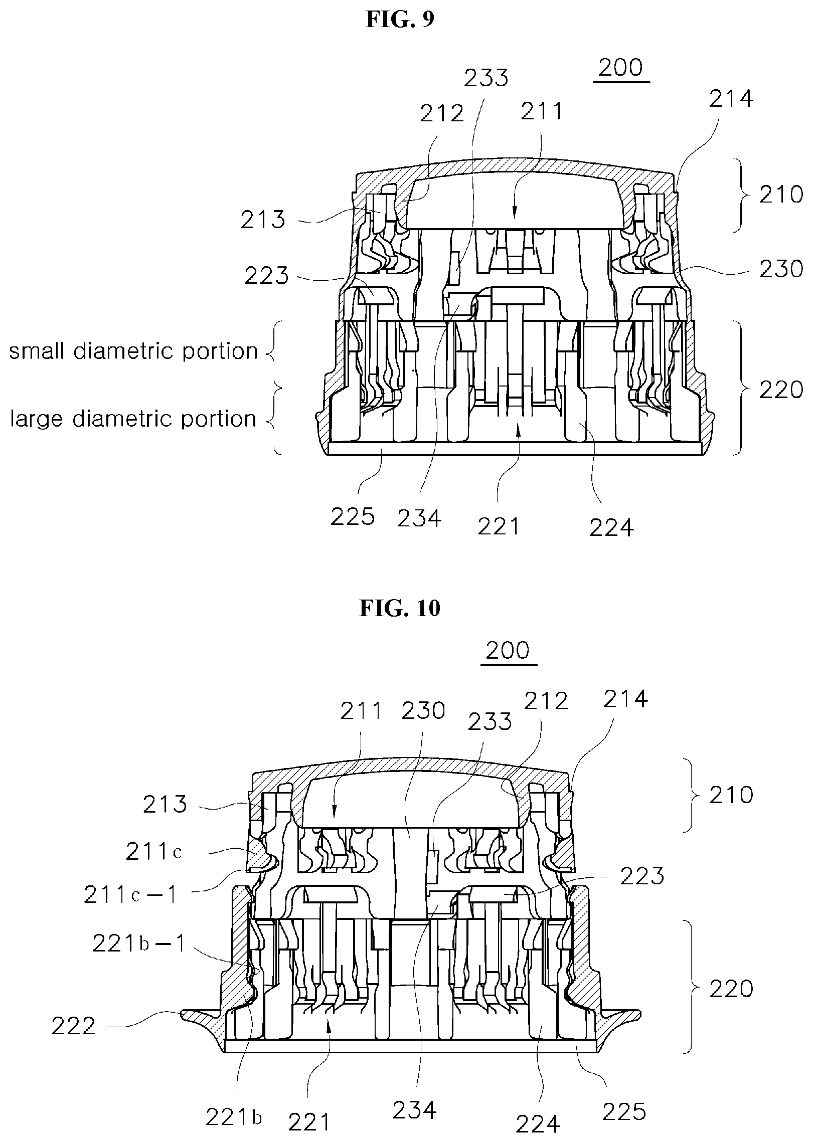 Patent US11780655 Figure 6 – Structure for one-touch opening/closing of cap and container