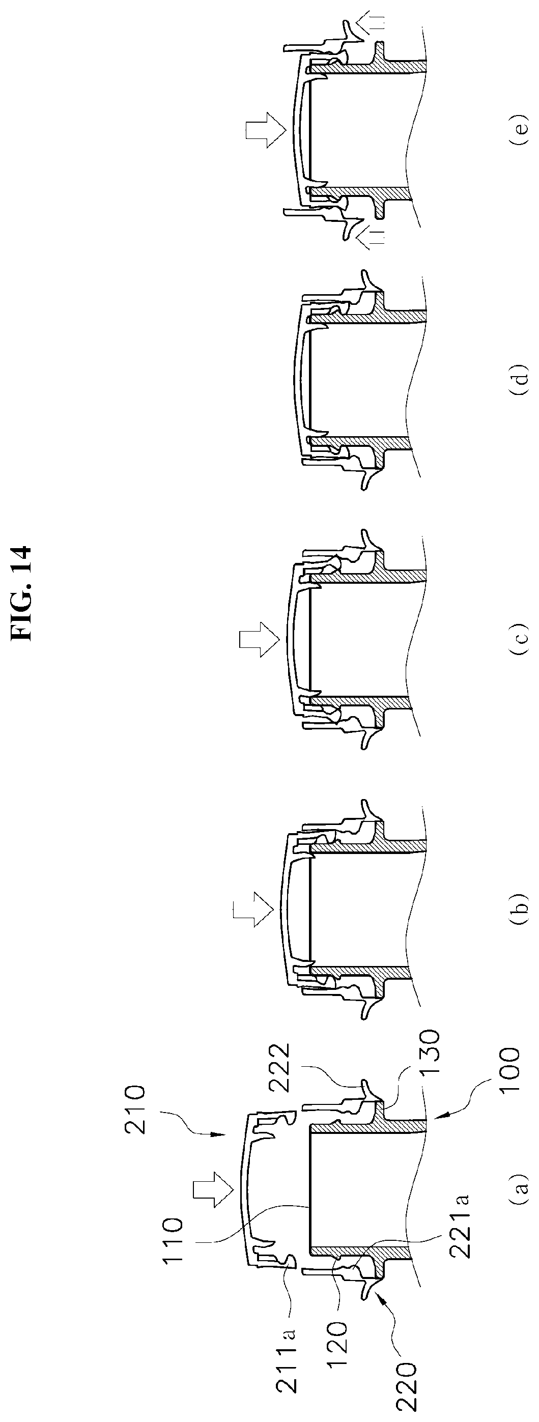 Patent US11780655 Figure 10 – Structure for one-touch opening/closing of cap and container