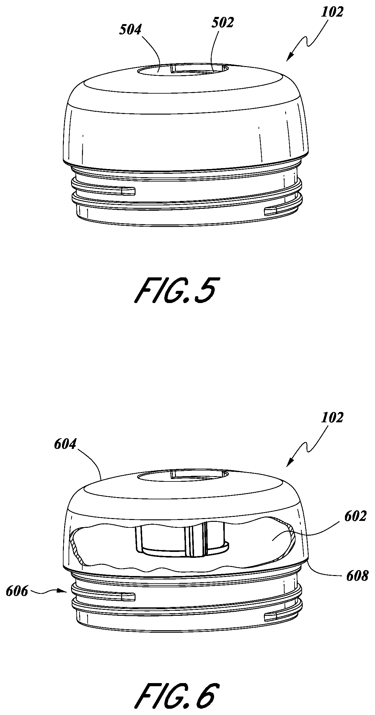 Patent US11780657 Figure 5 – Sport water bottle with high flow rate