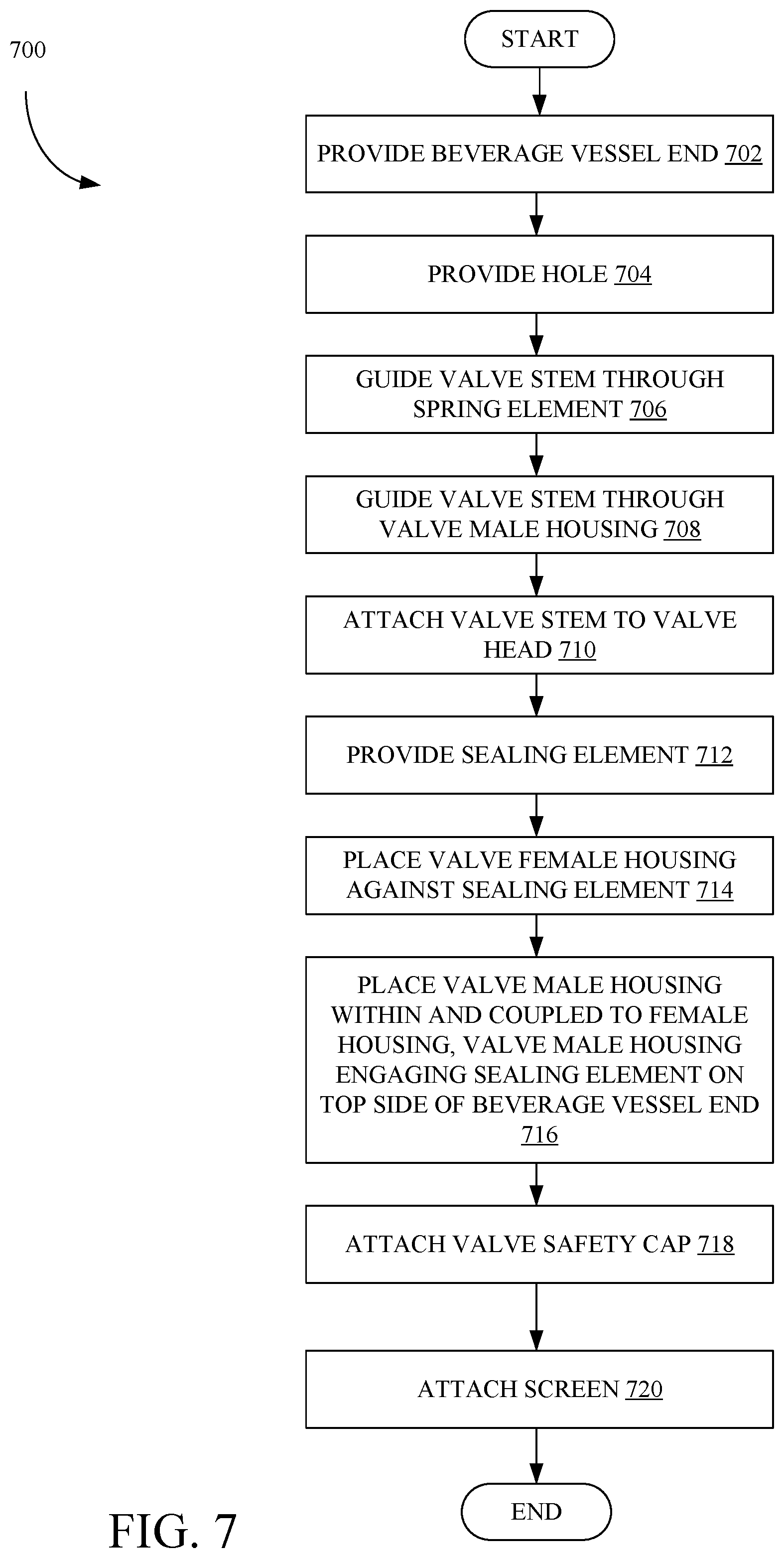Patent US11780658 Figure 7 – Mechanical pressure relief valve for use in live beverages