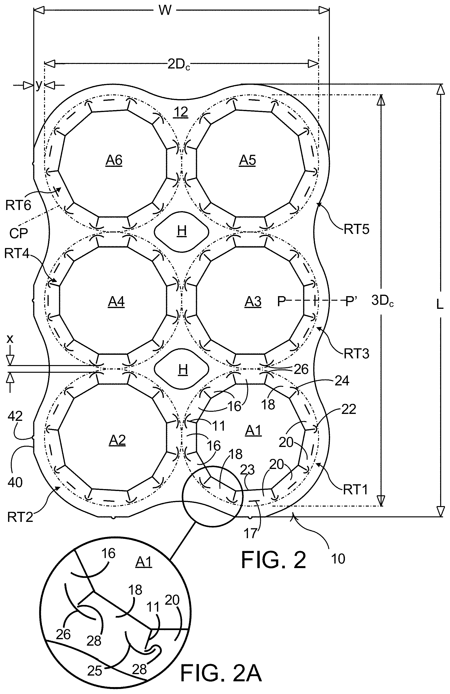 Patent US11780661 Figure 2 – Carton and blank therefor