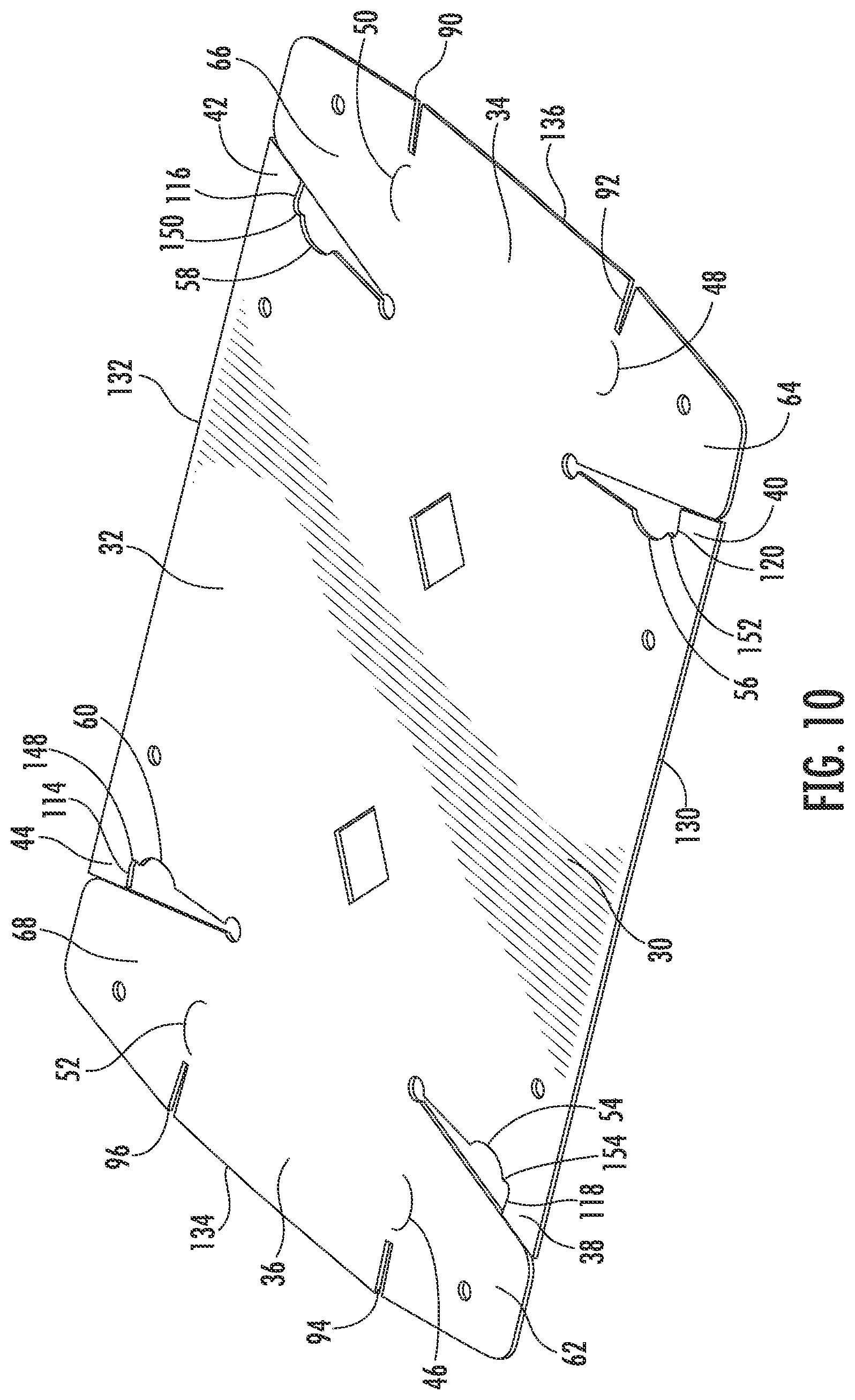 Patent US11780663 Figure 14 – Tub support