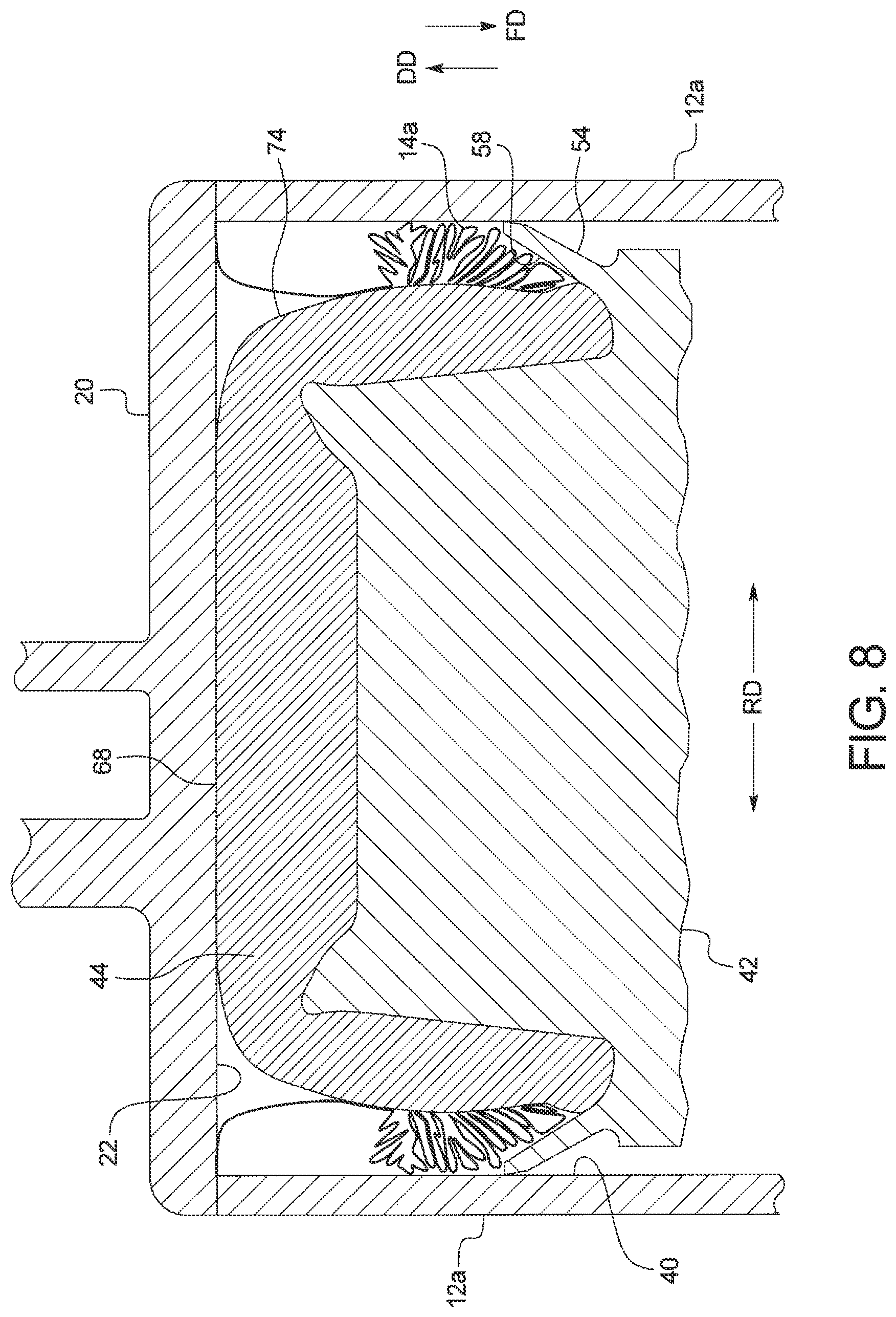 Patent US11780667 Figure 6 – Piston for a collapsible cartridge