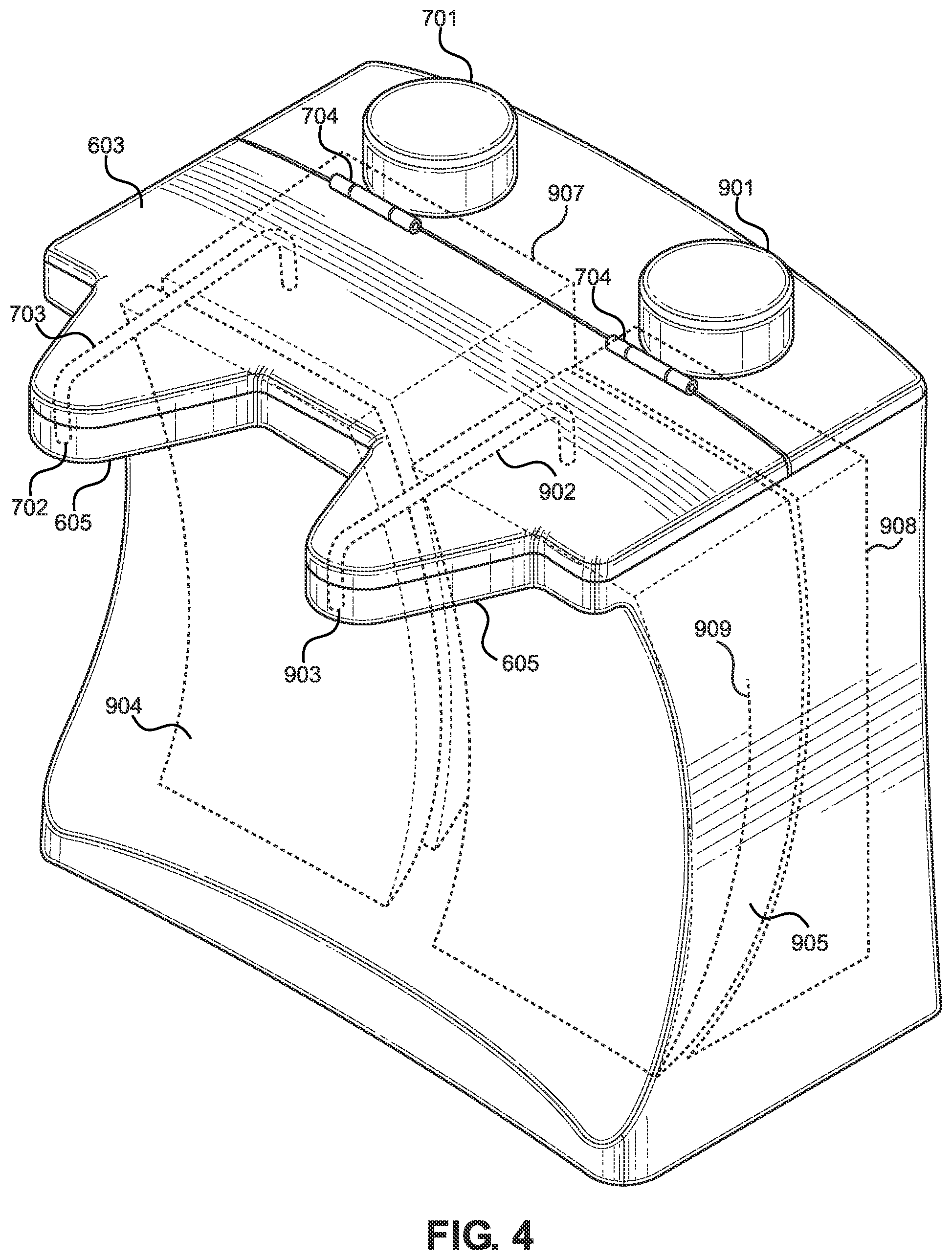 Patent US11780668 Figure 3 – Pressure system solution dispenser