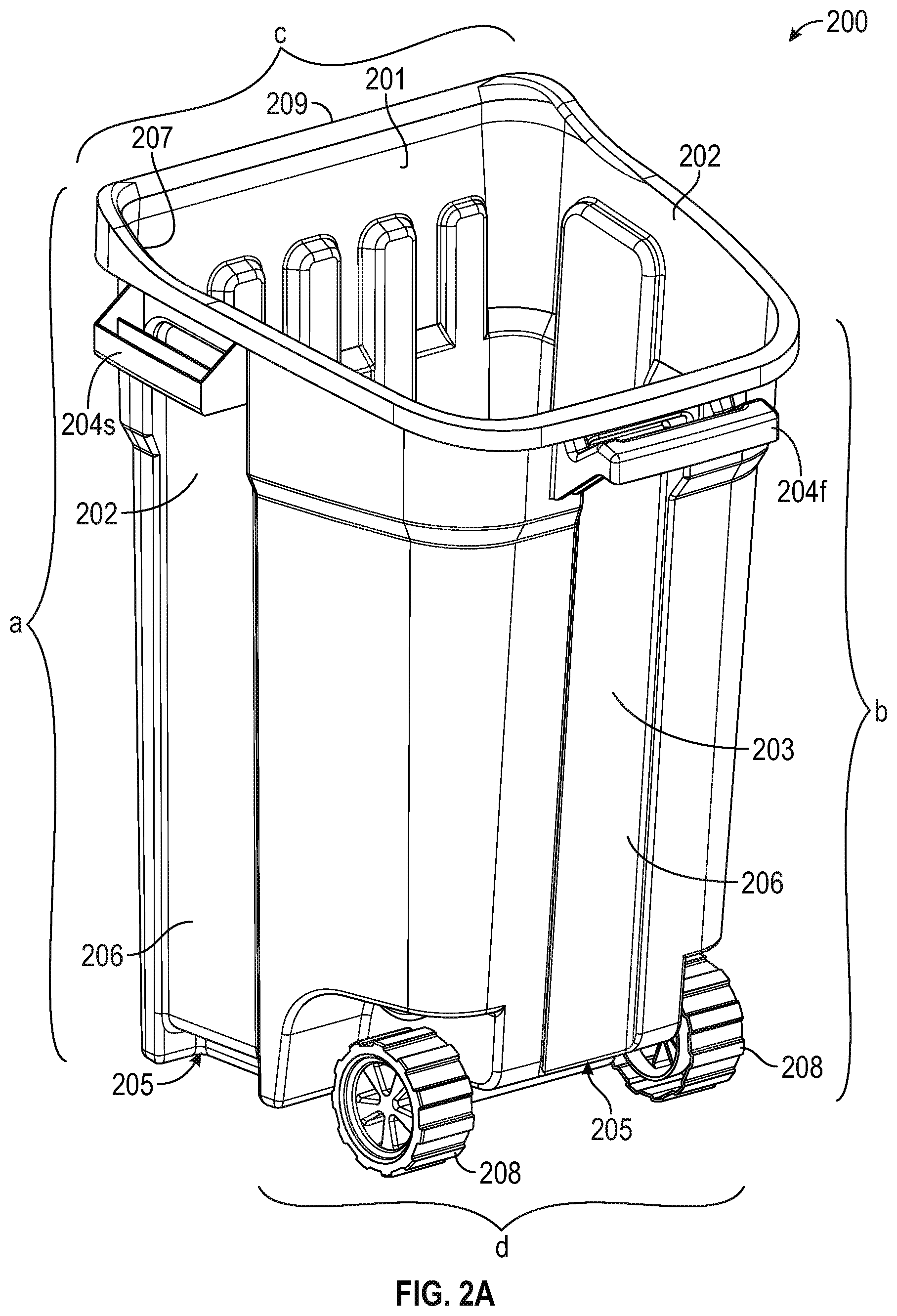Patent US11780671 Figure 2 – Refuse containers and lids