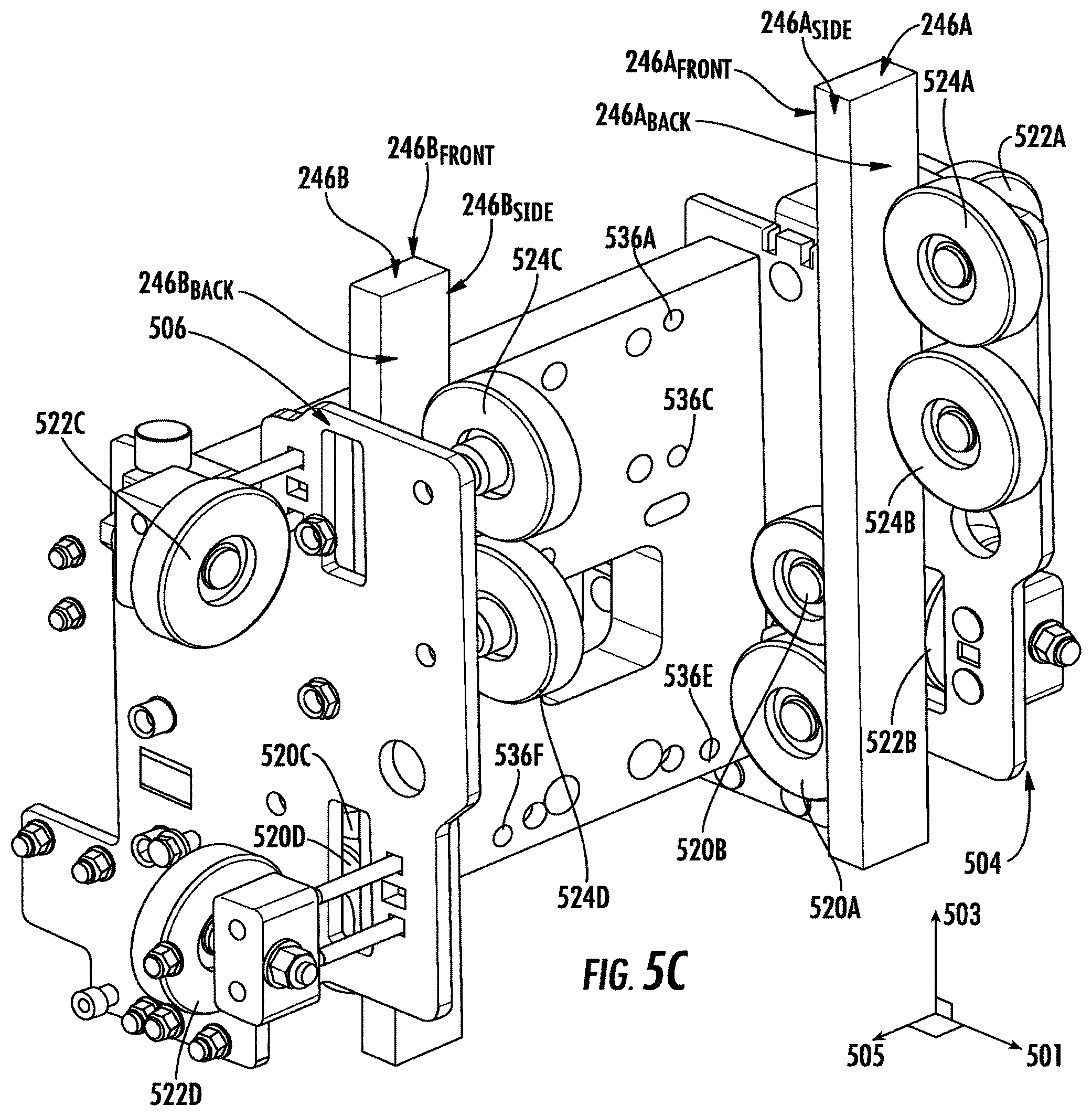 Patent US11780675 Figure 20 – Carriage lift assembly for storage handling and article retrieval