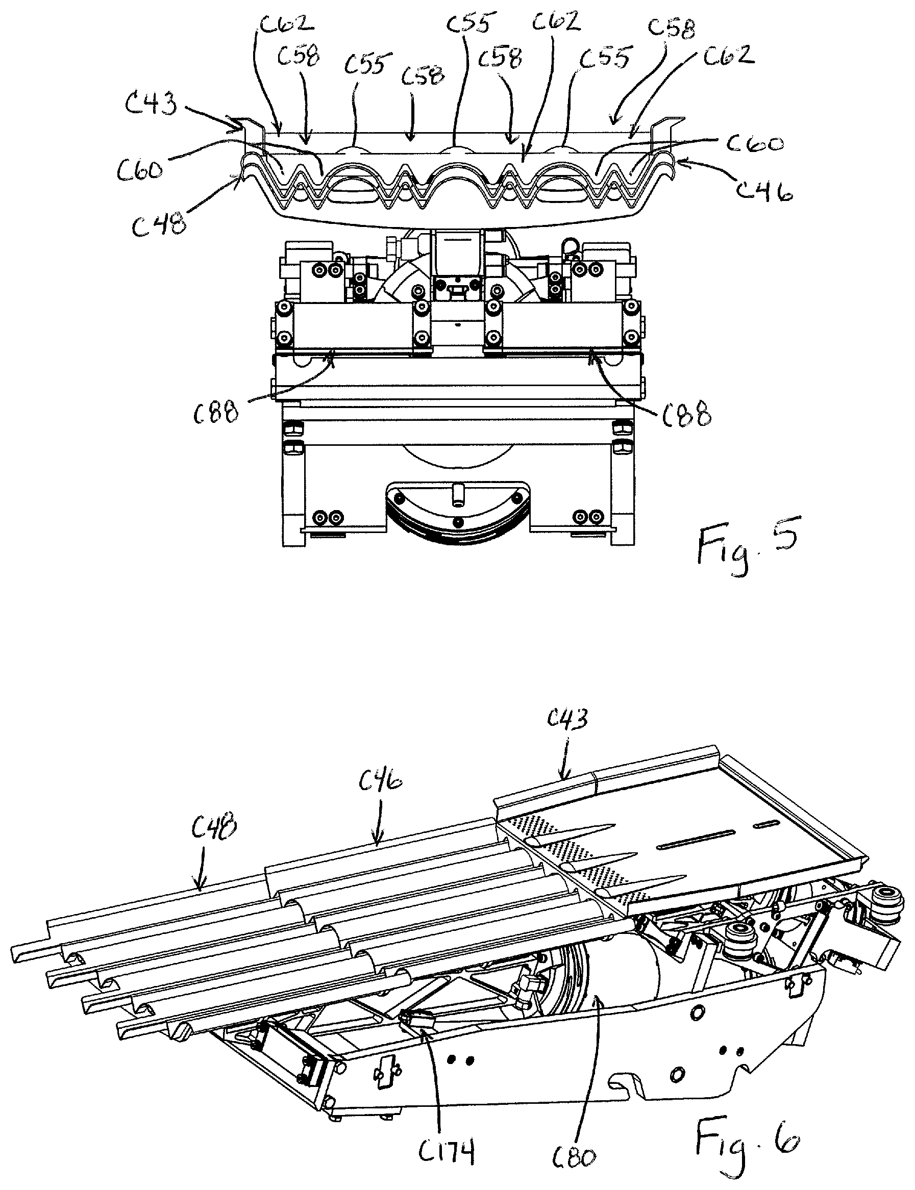 Patent US11780679 Figure 5 – Vibratory conveyor for conveying items and related filling machine and methods