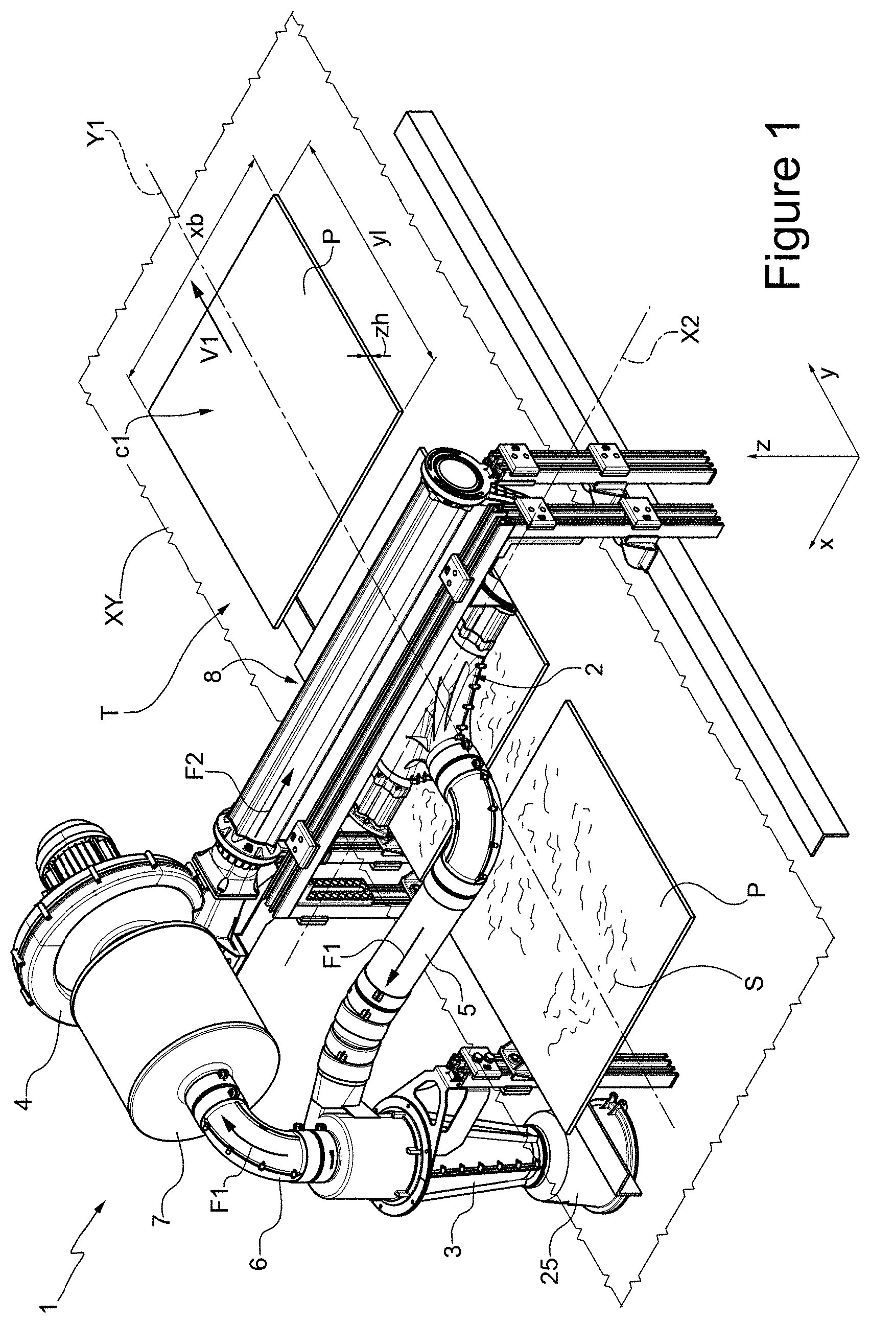 Patent US11780687 Figure 1 – Separation process and plant for particulate matter