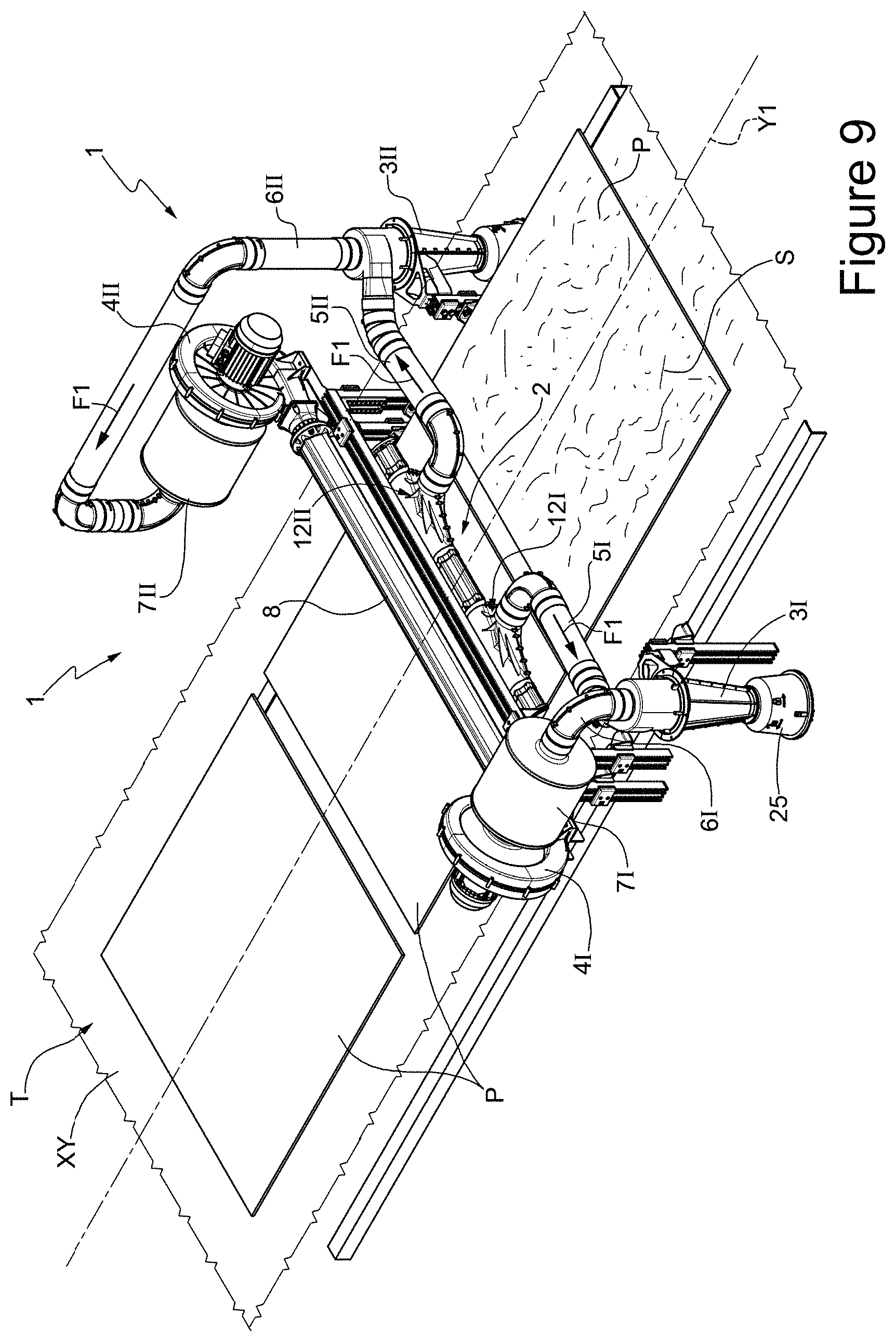 Patent US11780687 Figure 9 – Separation process and plant for particulate matter