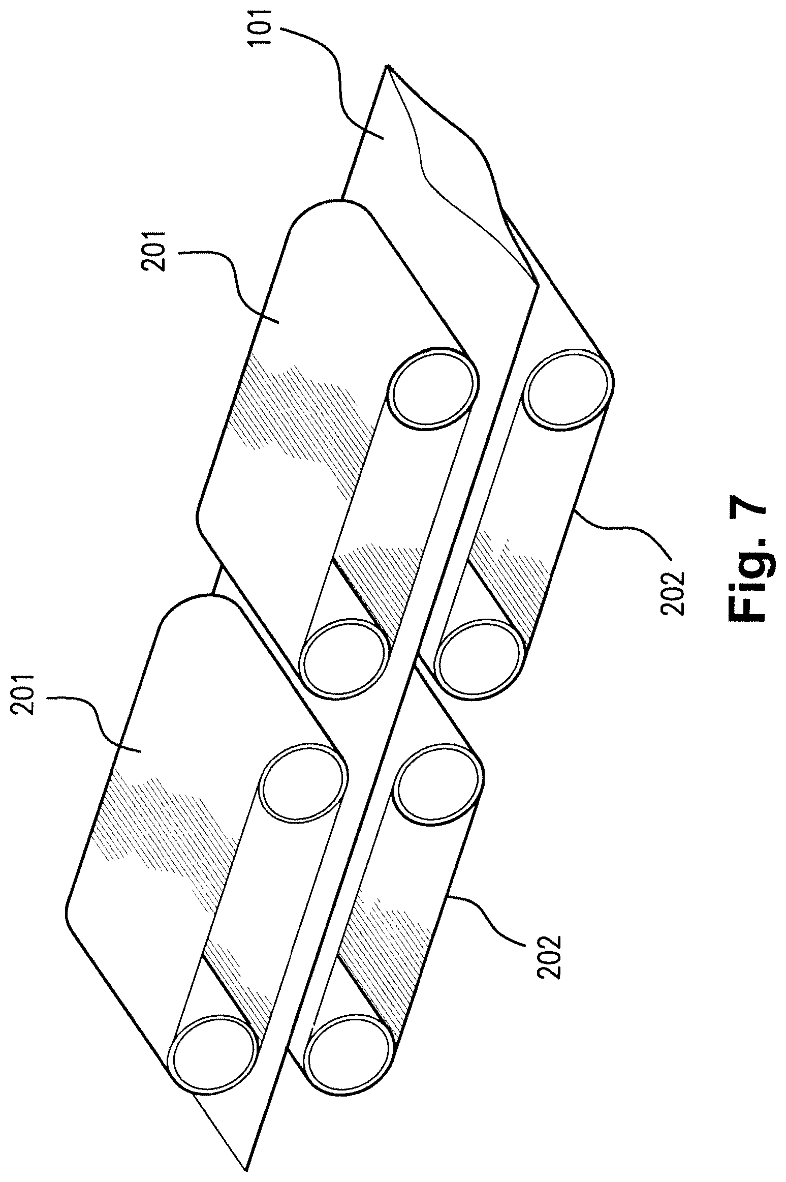 Patent US11780696 Figure 7 – Automated air-pillow dispenser