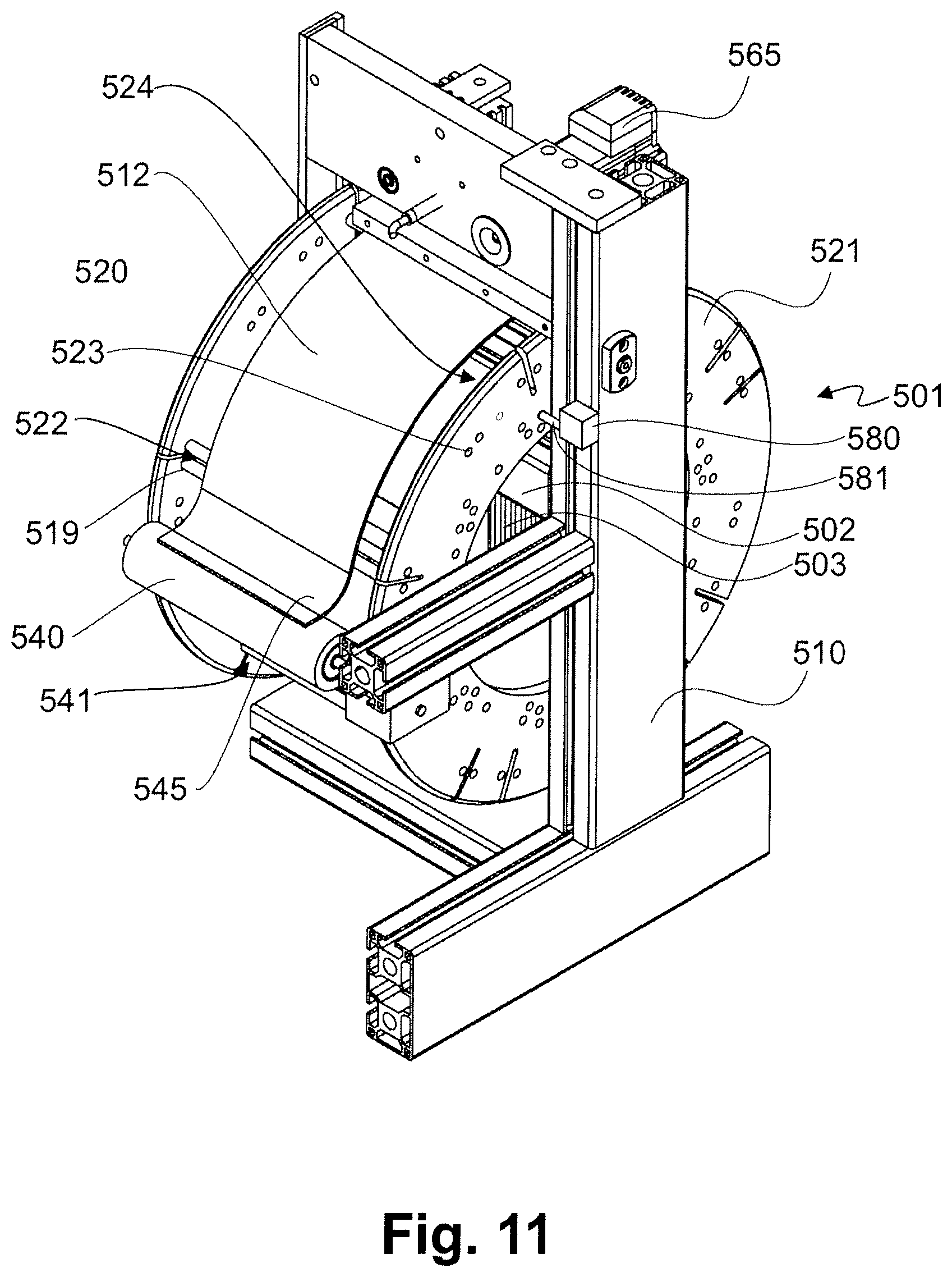 Patent US11780696 Figure 11 – Automated air-pillow dispenser