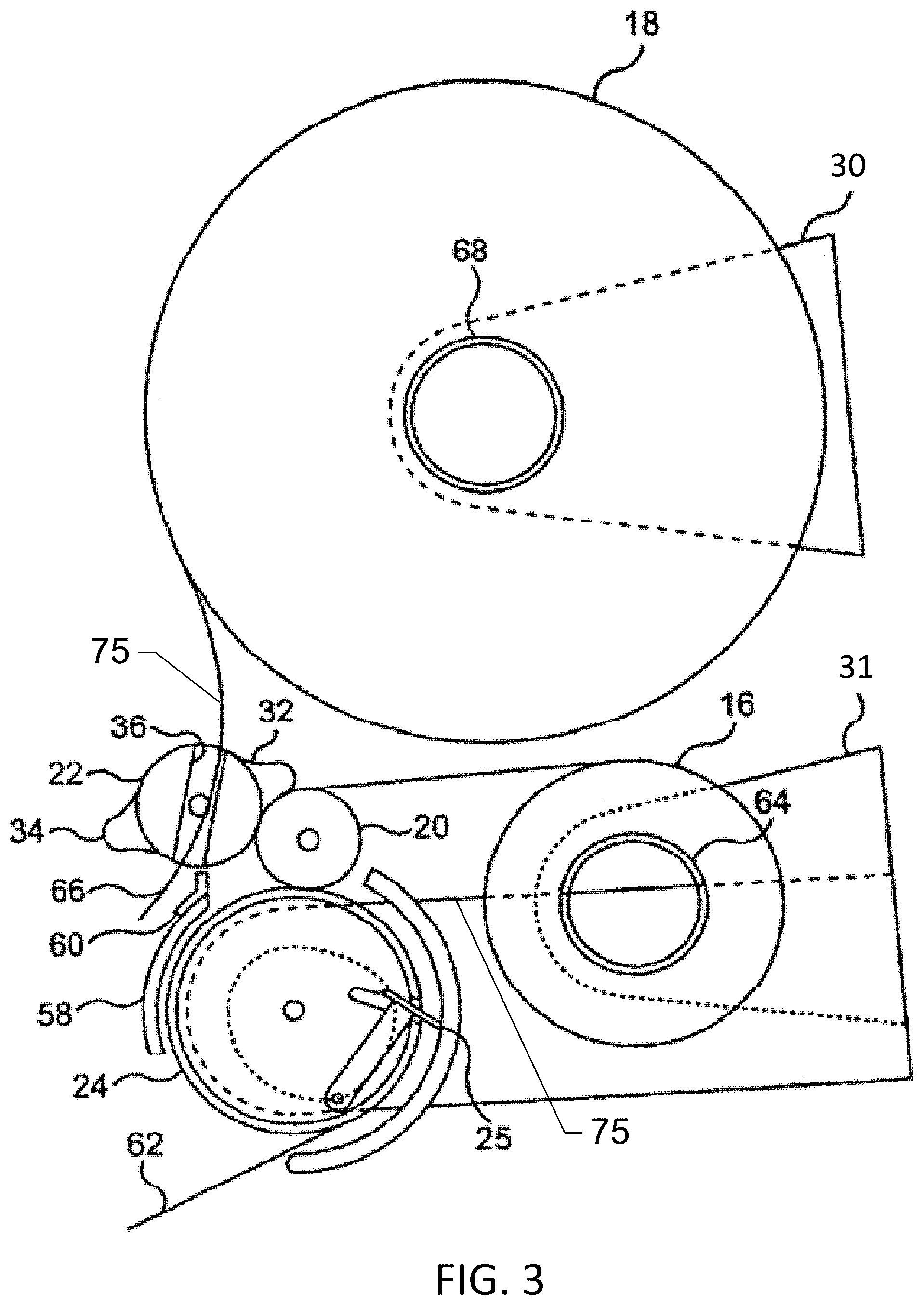 Patent US11780699 Figure 3 – Sheet product dispenser with spring assembly