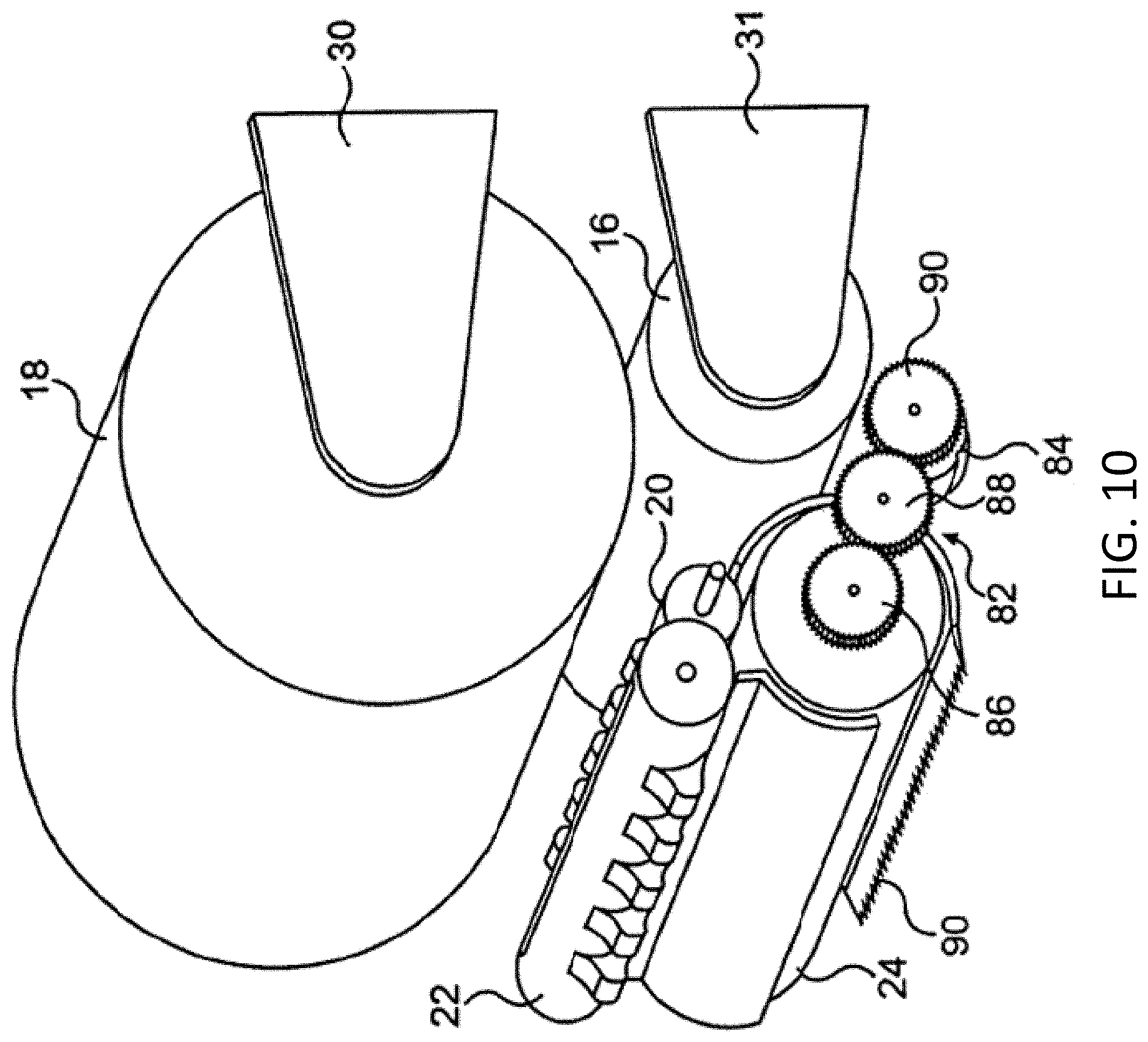 Patent US11780699 Figure 11 – Sheet product dispenser with spring assembly