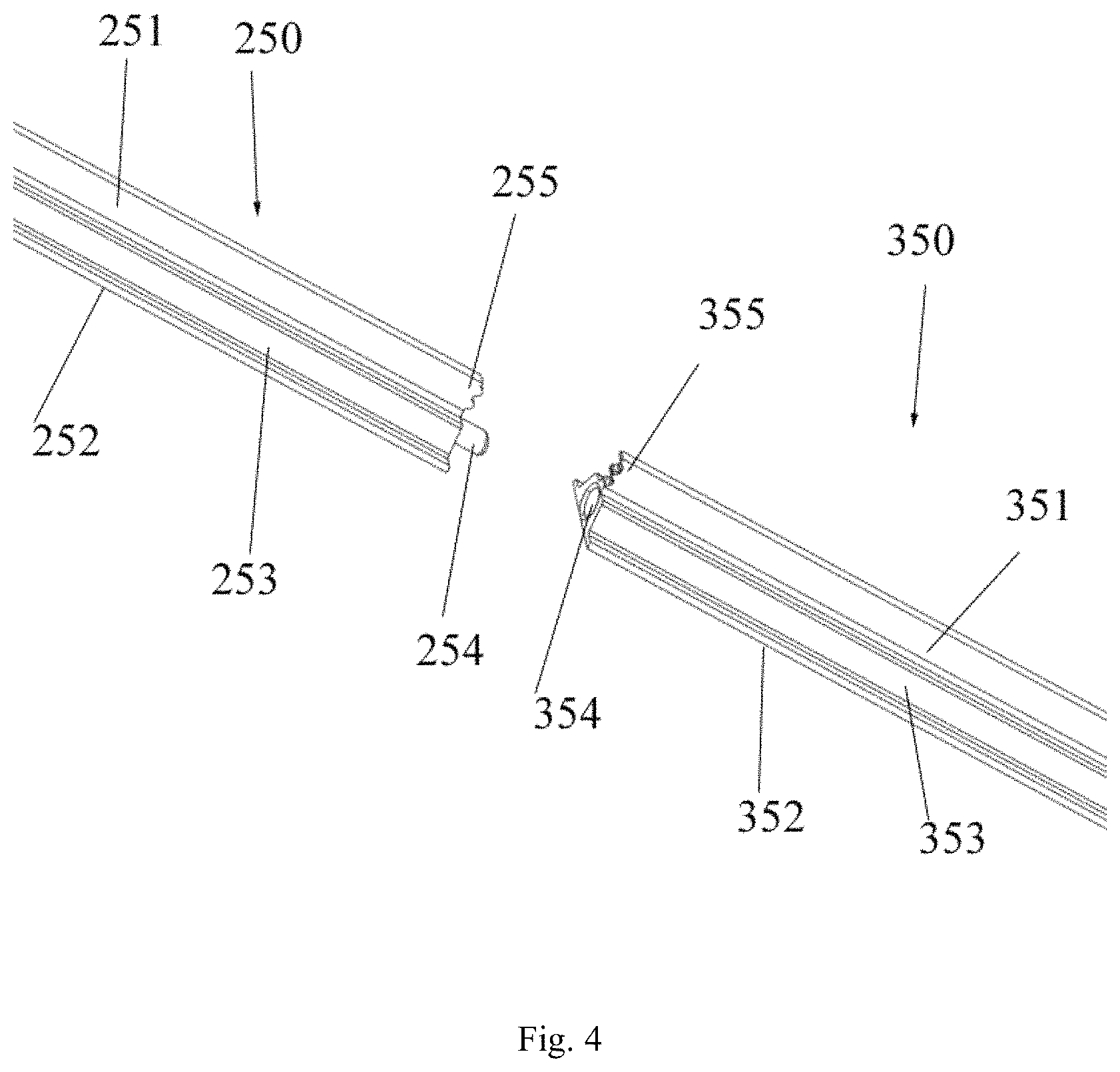 Patent US11780706 Figure 4 – Modular elevator assembly and rail