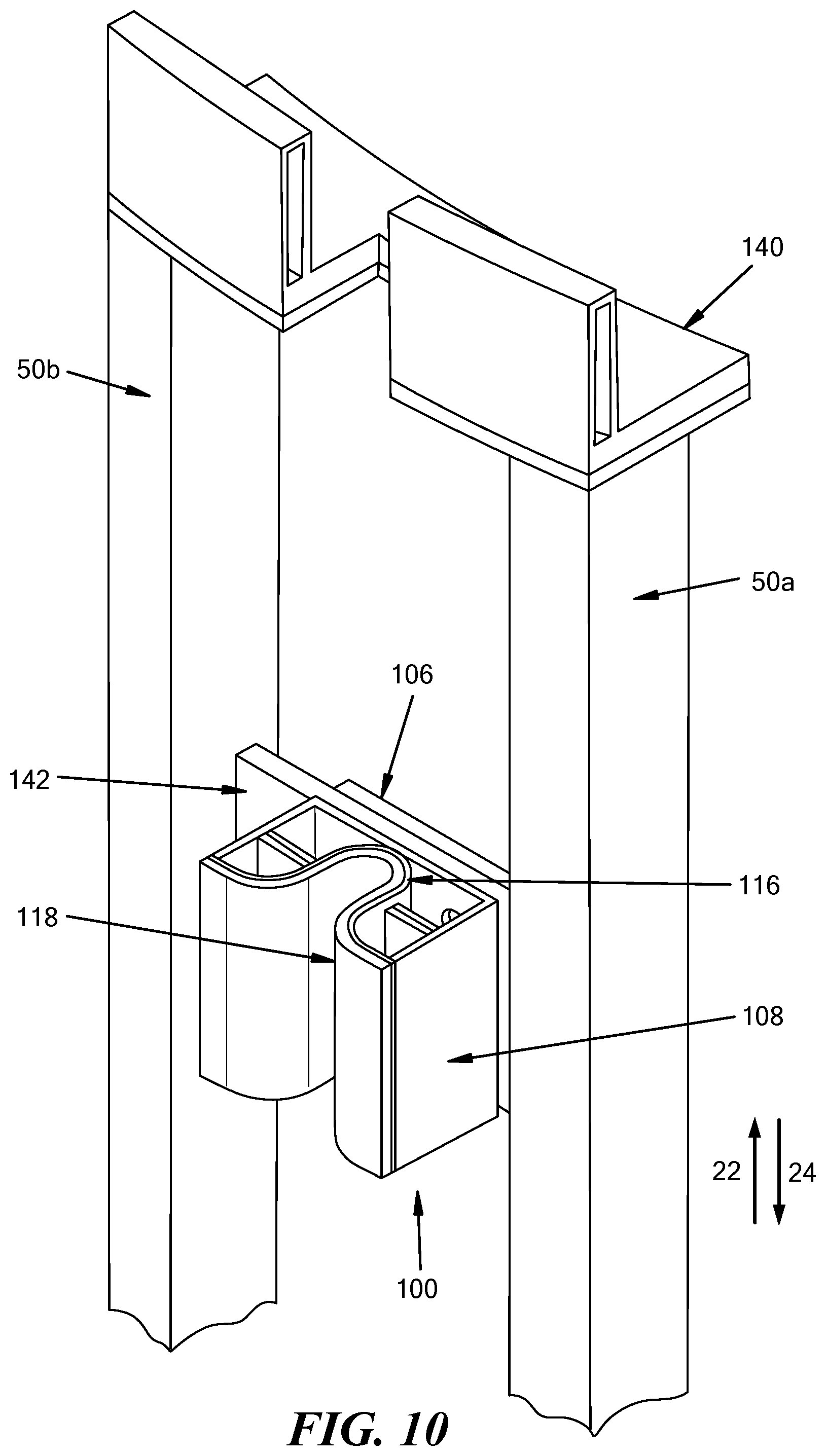 Patent US11780707 Figure 10 – Cabin guide
