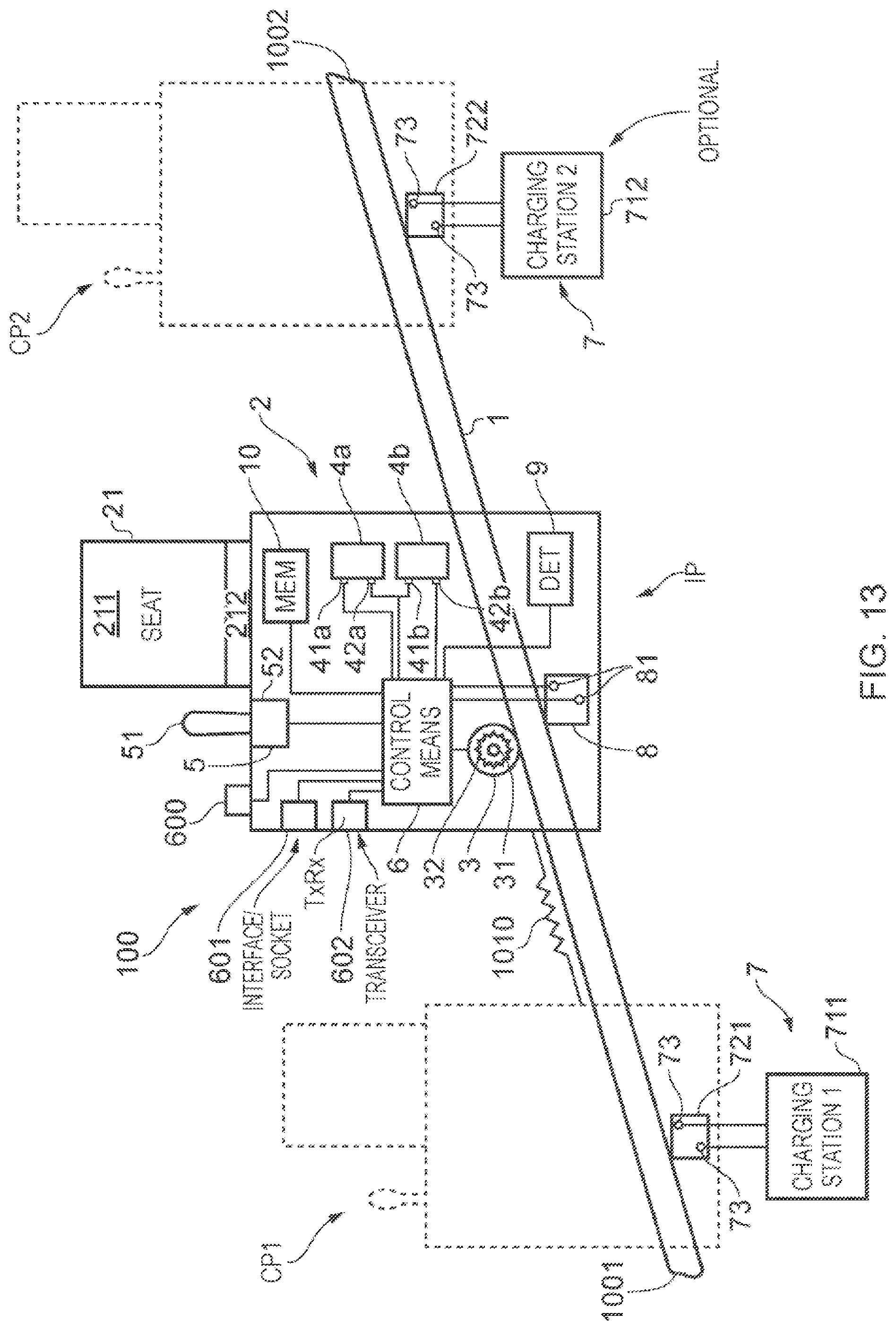 Patent US11780708 Figure 7 – Power management of a battery of a stair lift system
