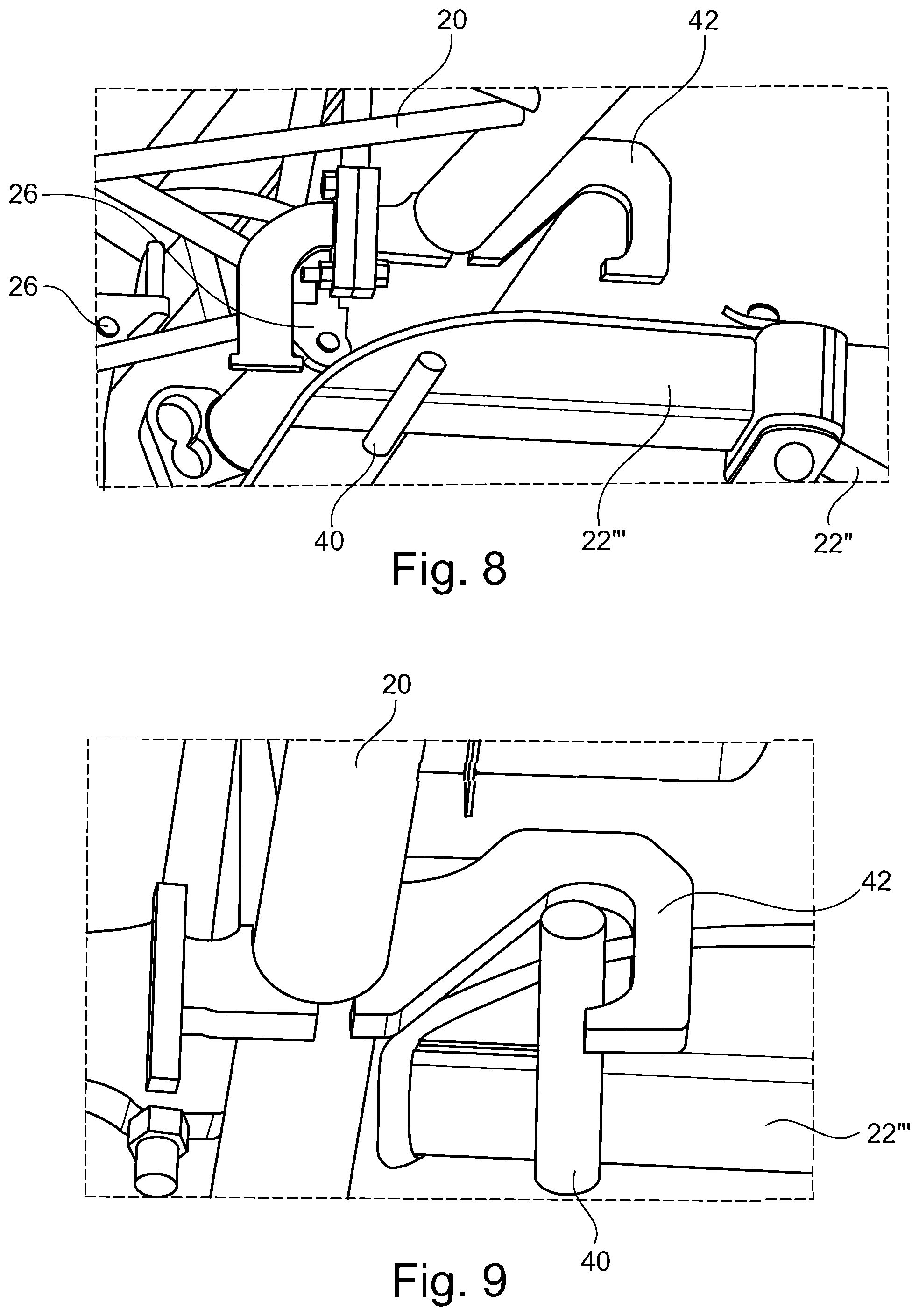Patent US11780712 Figure 5 – Mobile crane having a folding boom arrester device and folding boom for said crane