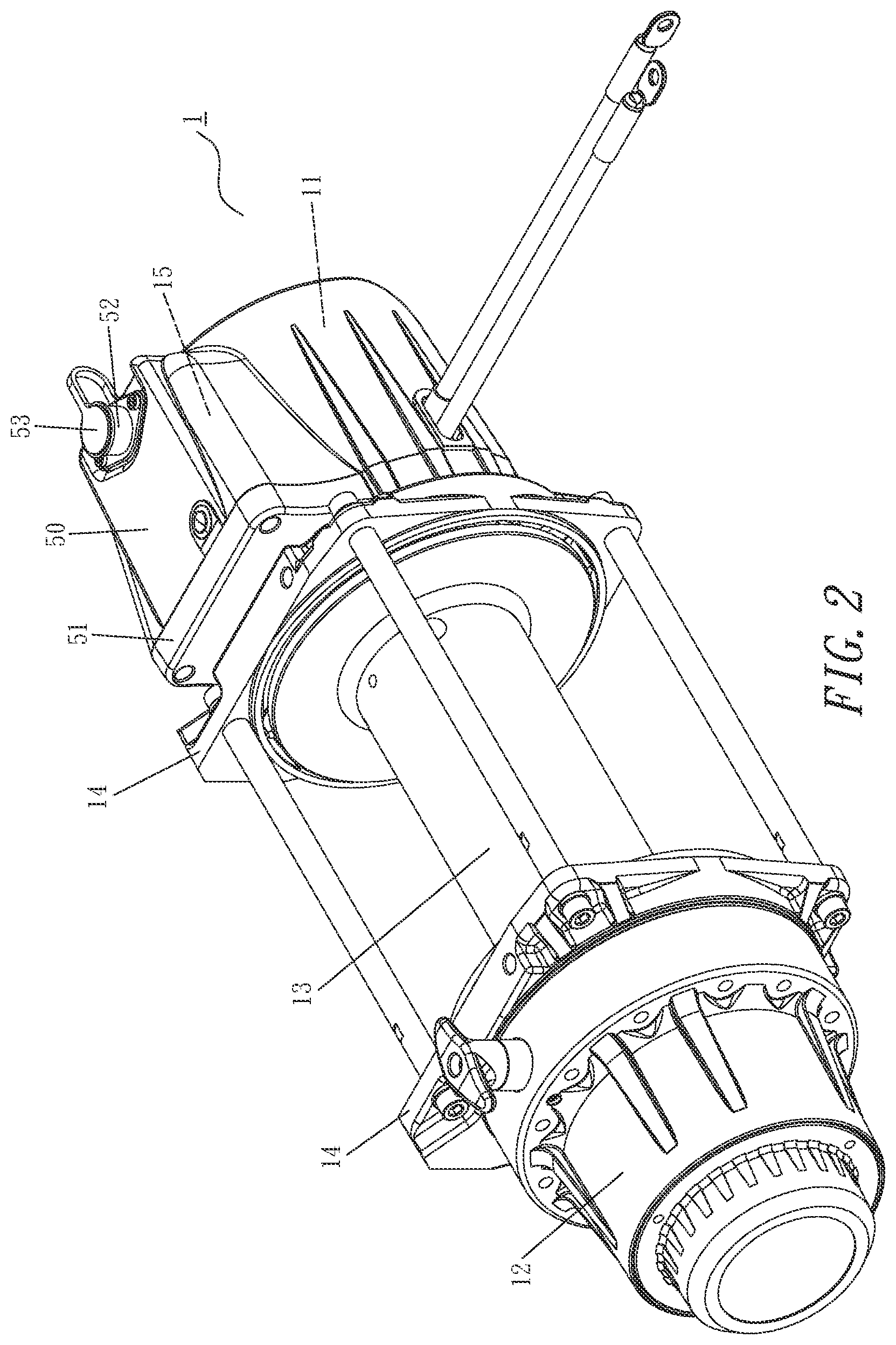 Patent US11780714 Figure 2 – Integrated structure of power source of power winch and electric control box