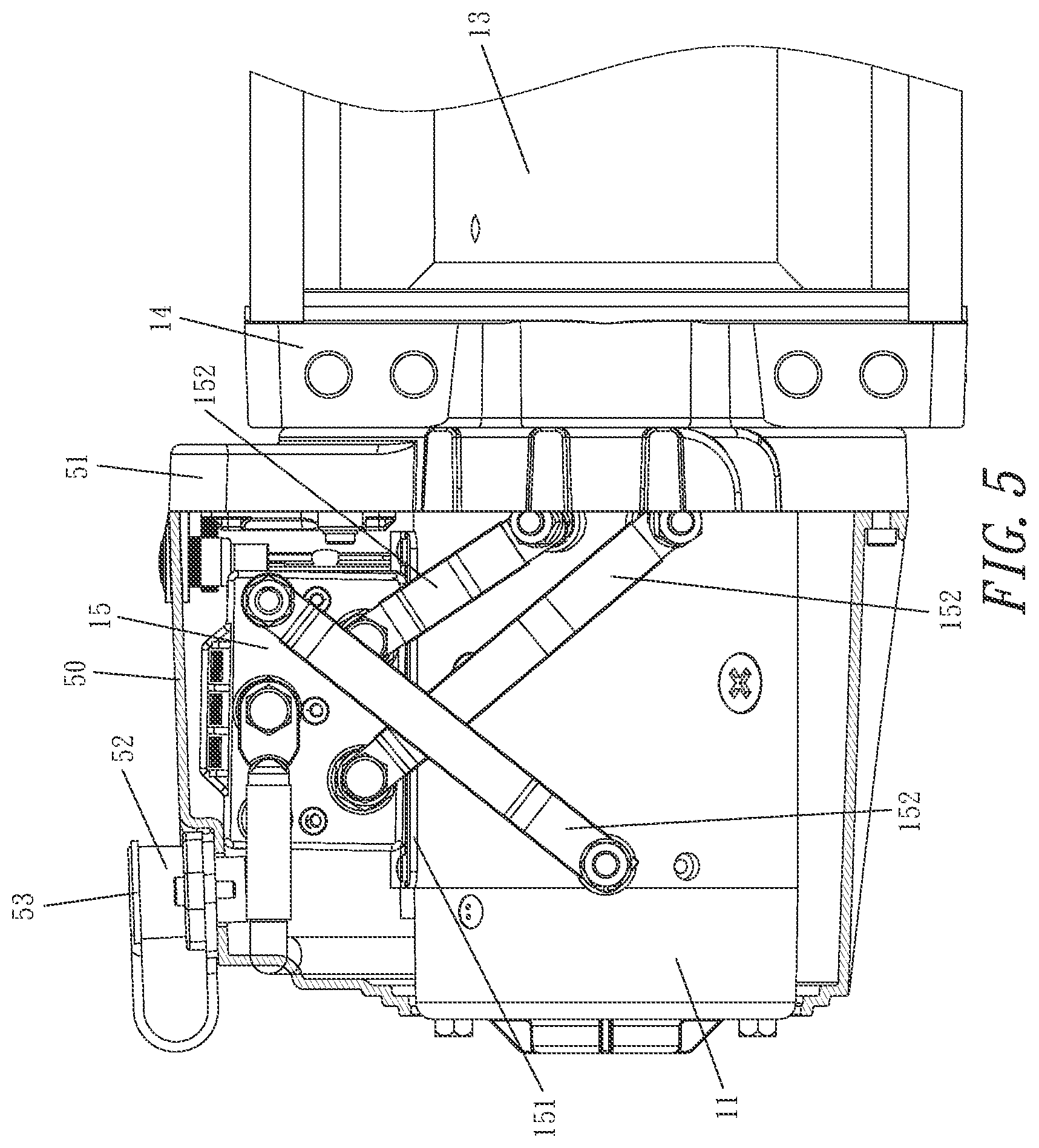 Patent US11780714 Figure 5 – Integrated structure of power source of power winch and electric control box