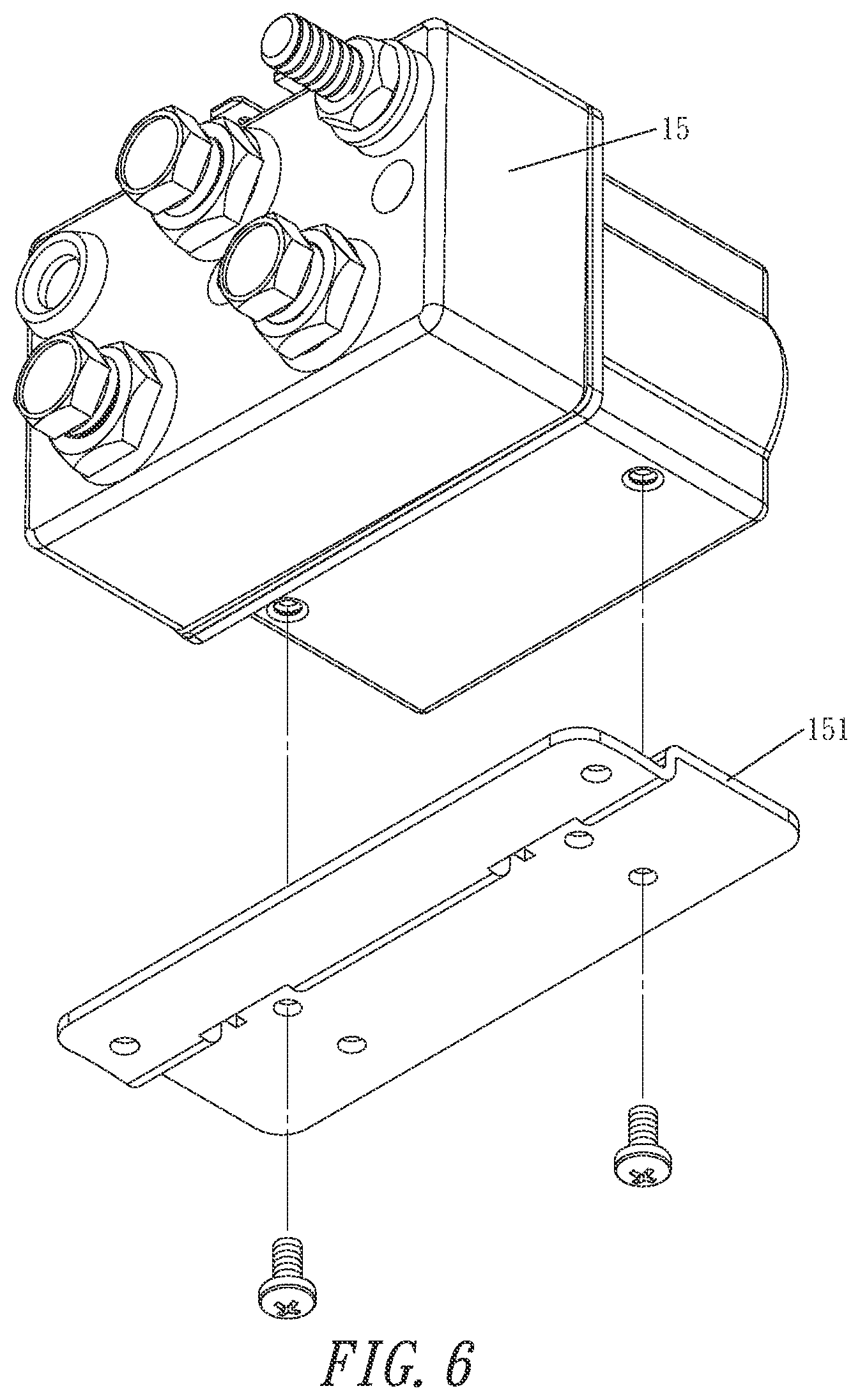 Patent US11780714 Figure 6 – Integrated structure of power source of power winch and electric control box