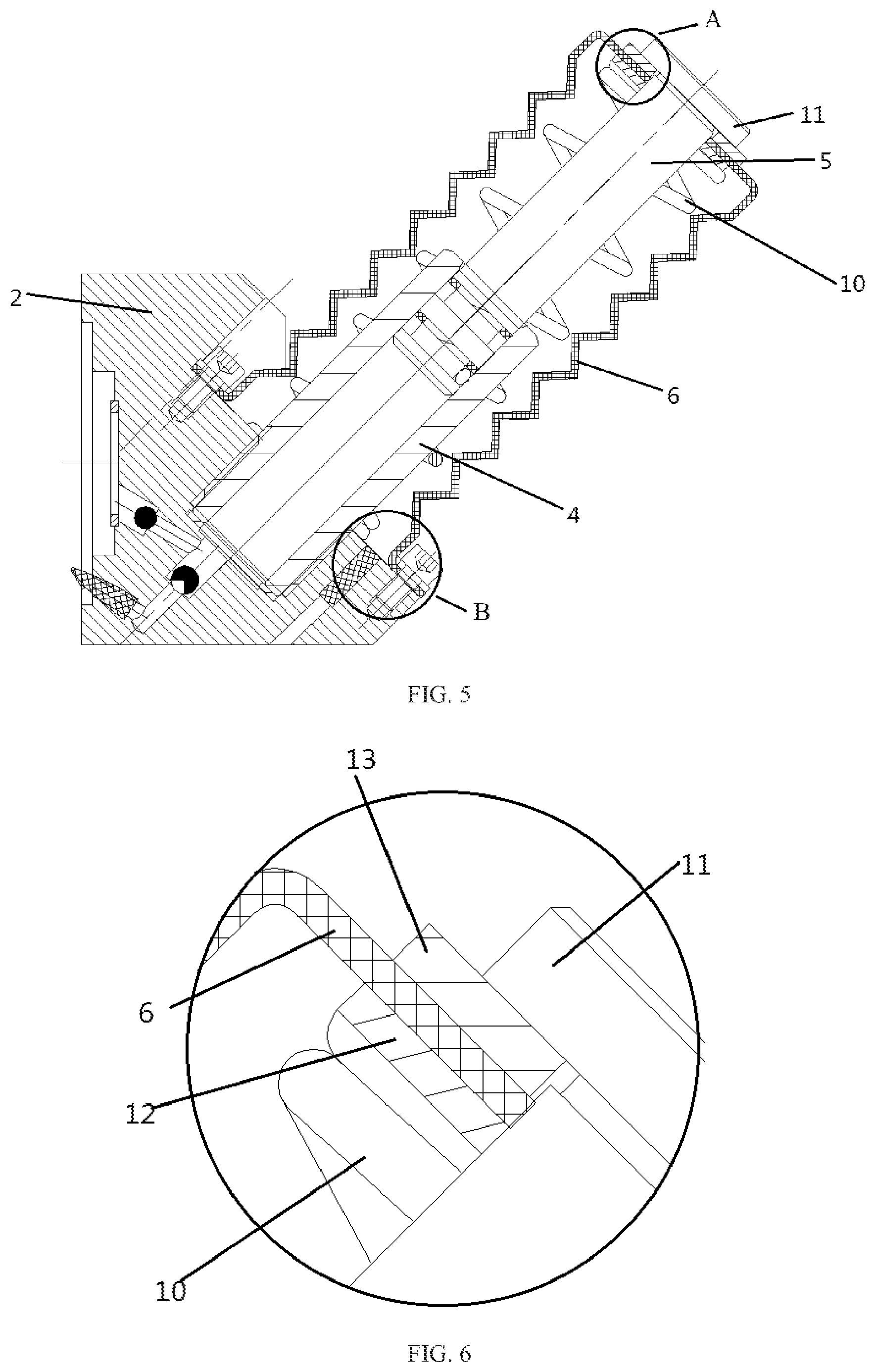 Patent US11780717 Figure 4 – Jack with a protecting structure of a pump piston and method for using the same