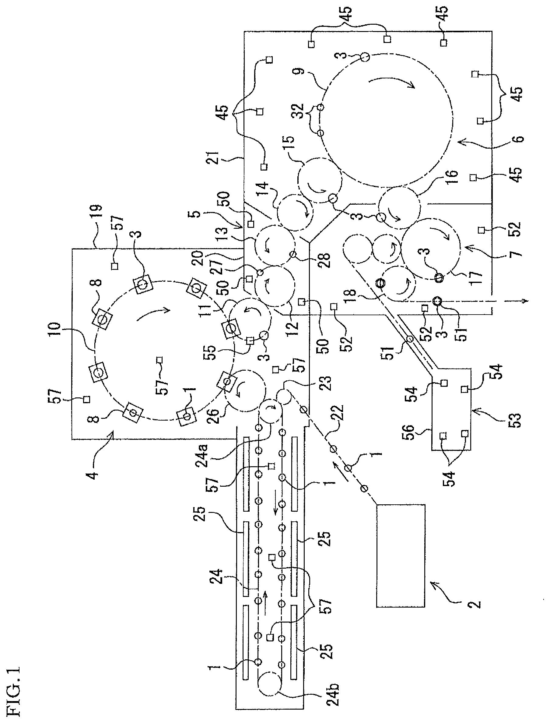 Patent US11780719 Figure 1 – Aseptic filling apparatus and method of decontaminating the same
