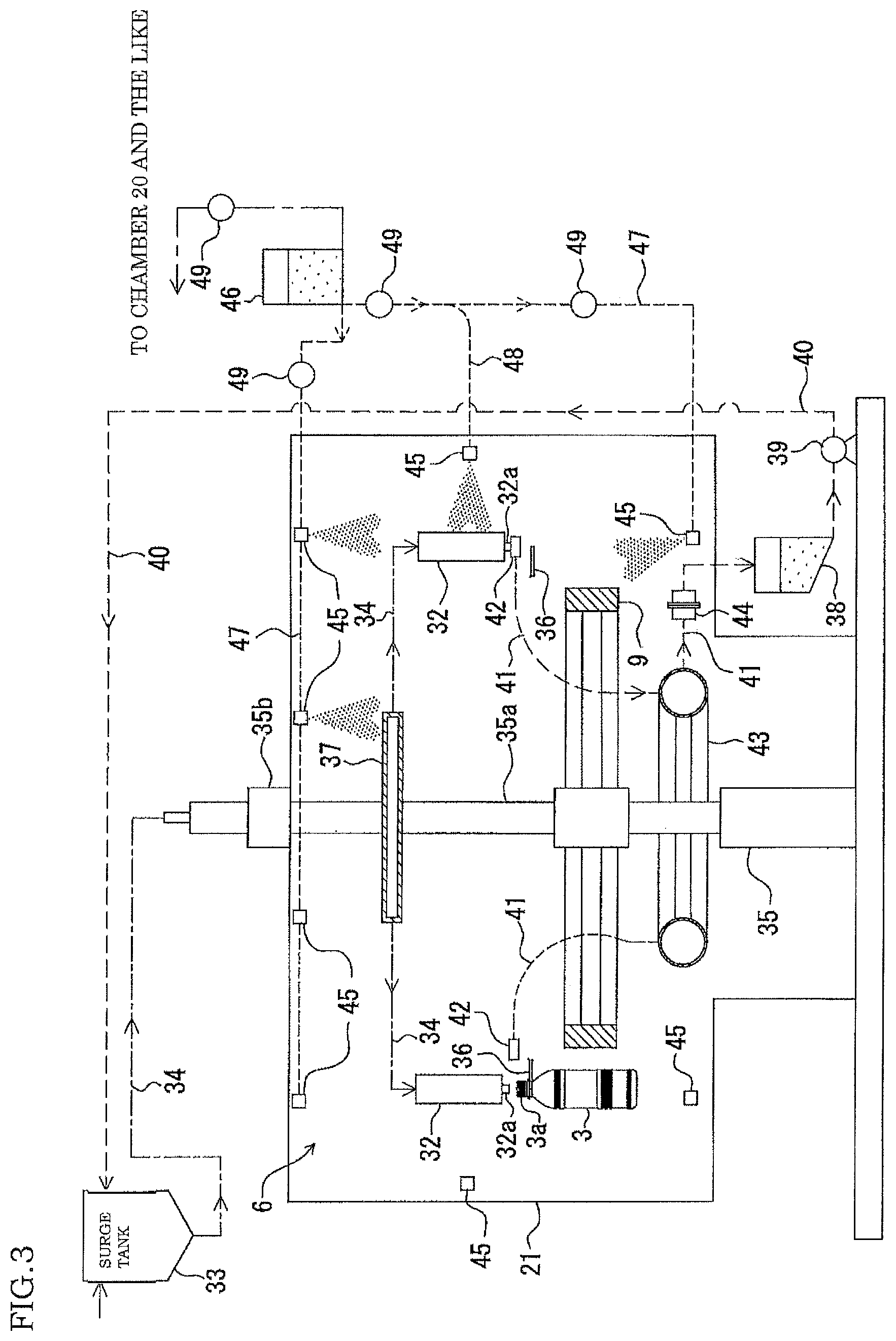 Patent US11780719 Figure 3 – Aseptic filling apparatus and method of decontaminating the same