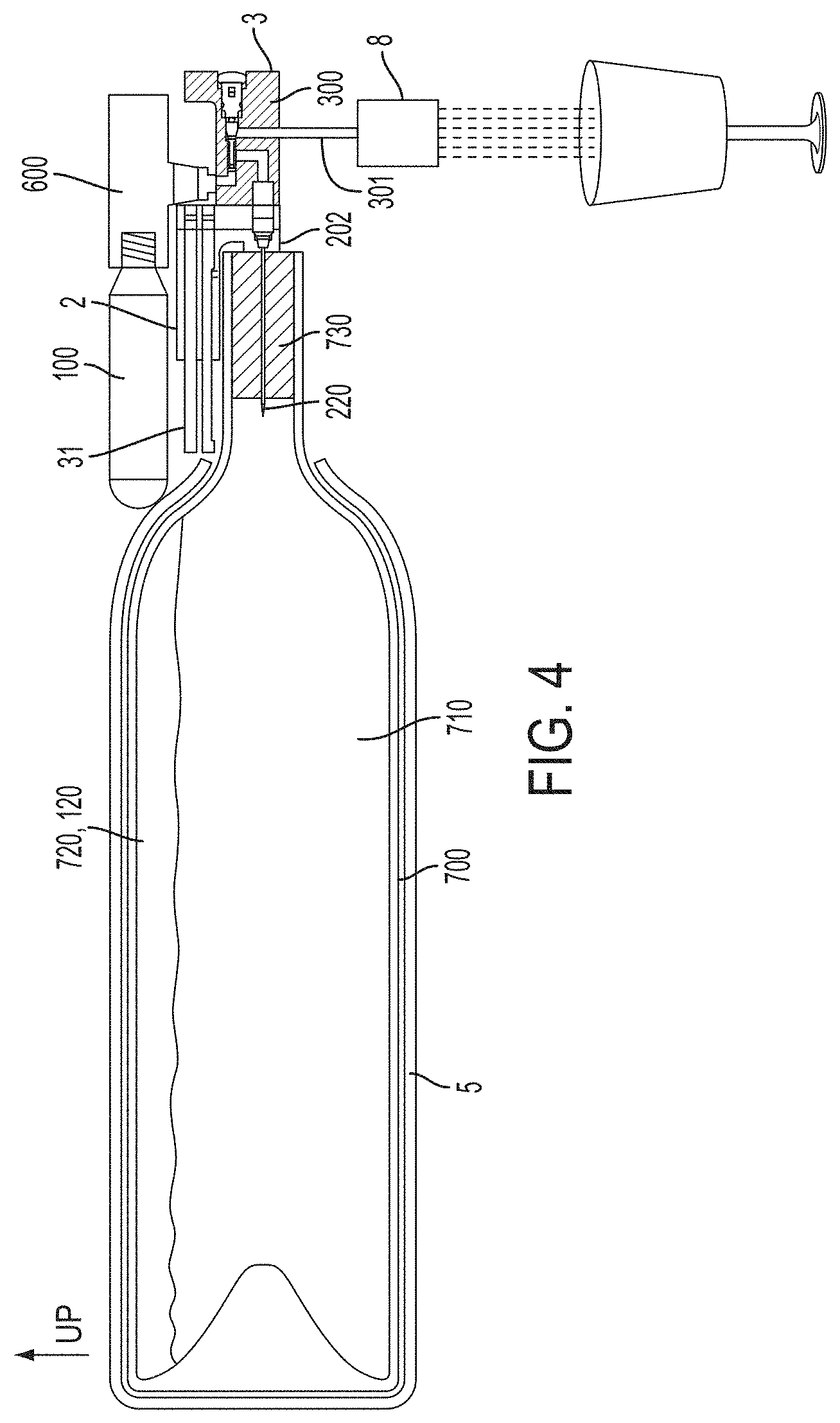 Patent US11780720 Figure 4 – Beverage aeration