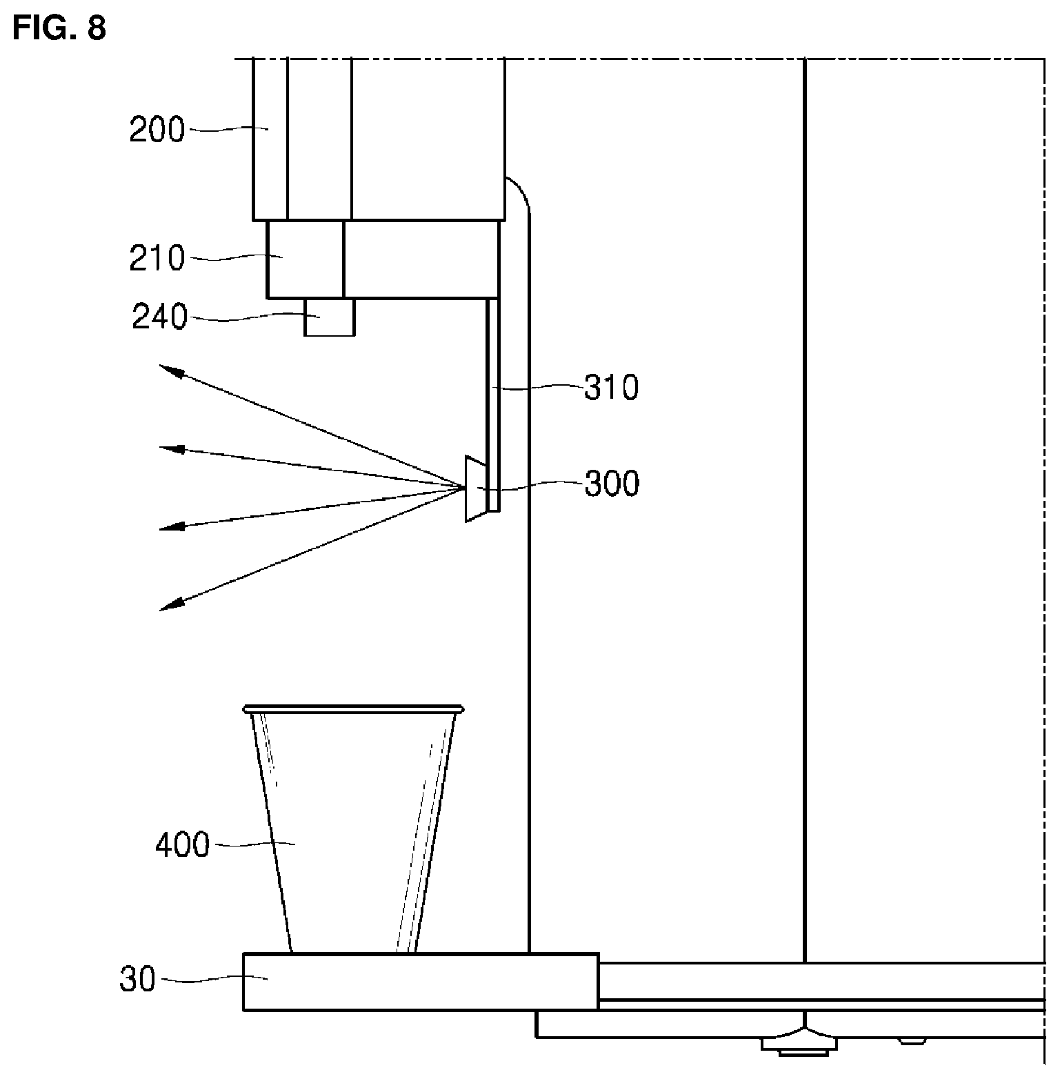 Patent US11780721 Figure 8 – Liquid dispenser
