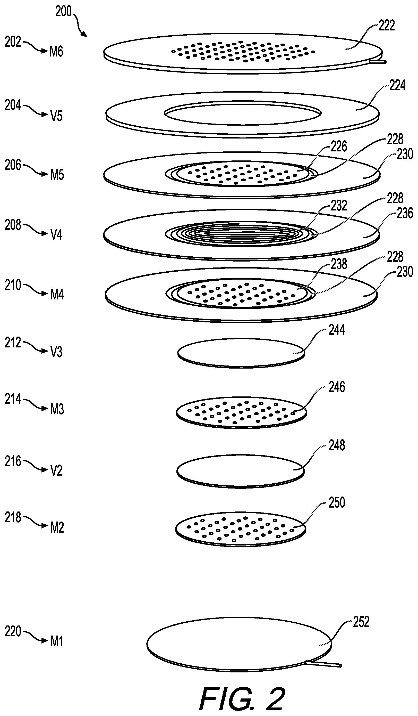 Patent US11780725 Figure 2 – MEMS device built using the BEOL metal layers of a solid state semiconductor process