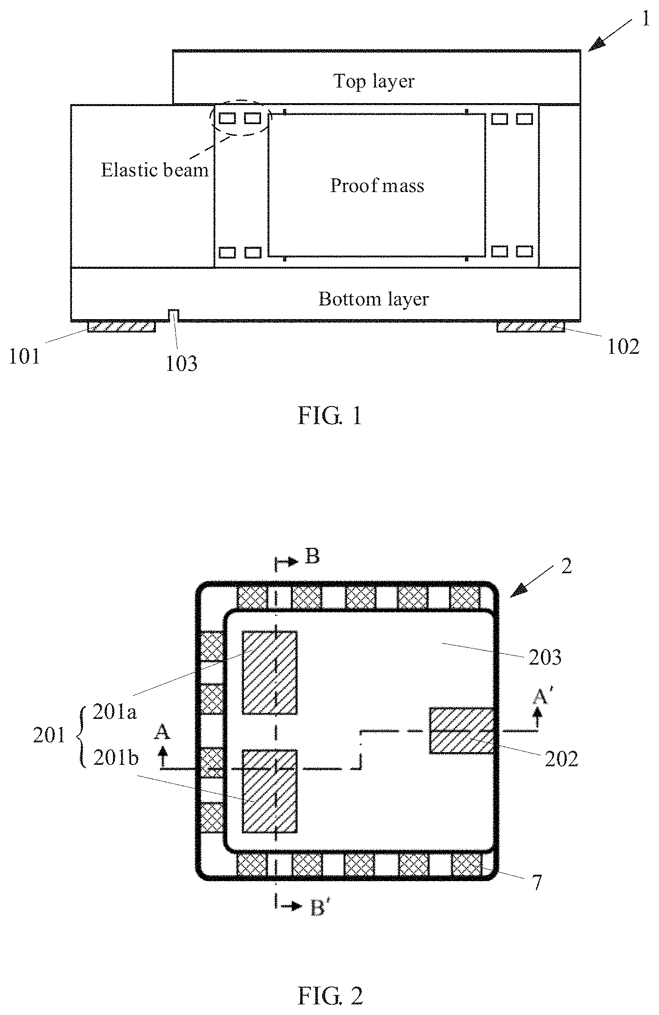 Patent US11780727 Figure 1 – Low-stress packaging structure for MEMS acceleration sensor chip