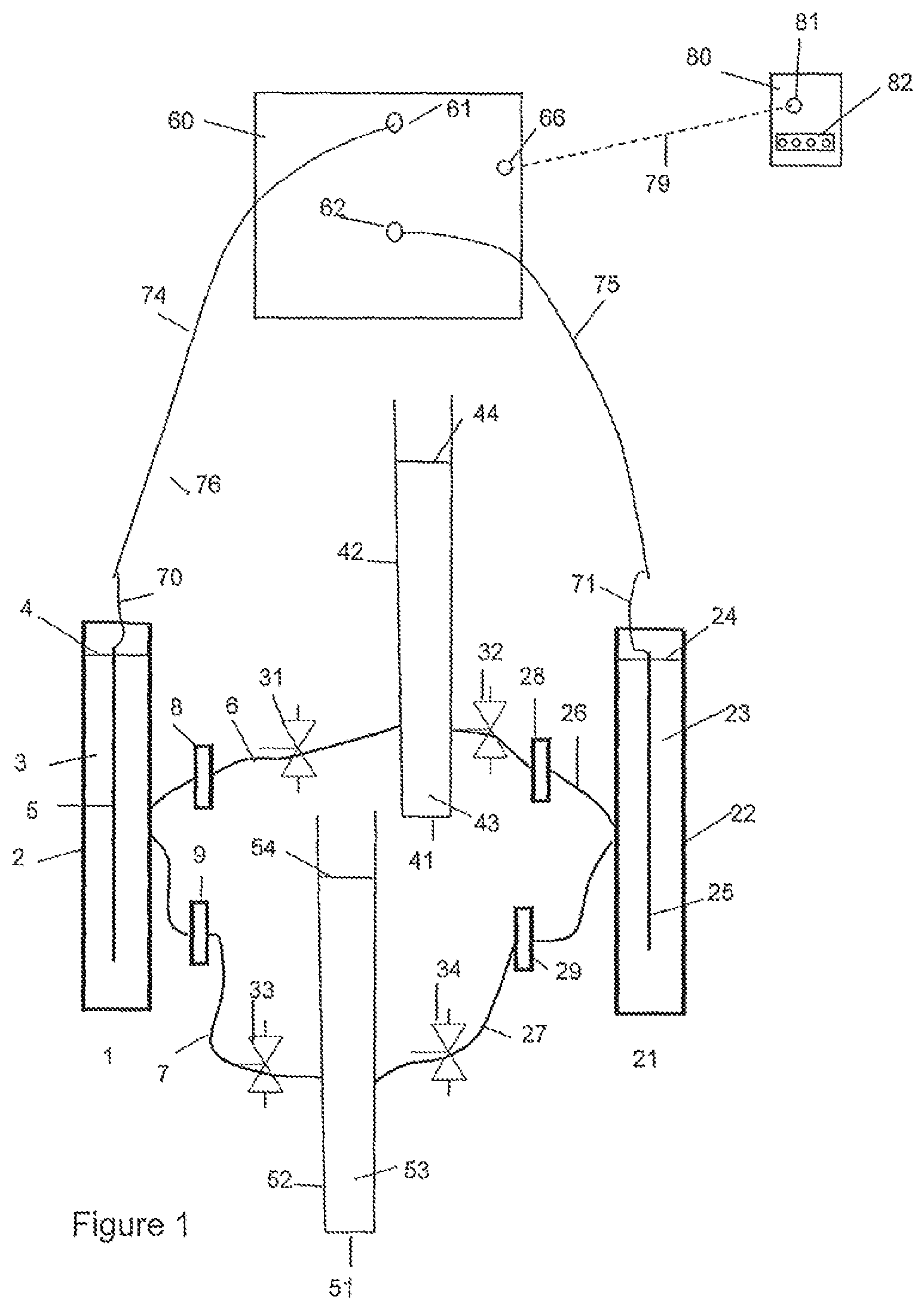 Patent US11780737 Figure 1 – Process for the separation and selective recomposition of ions