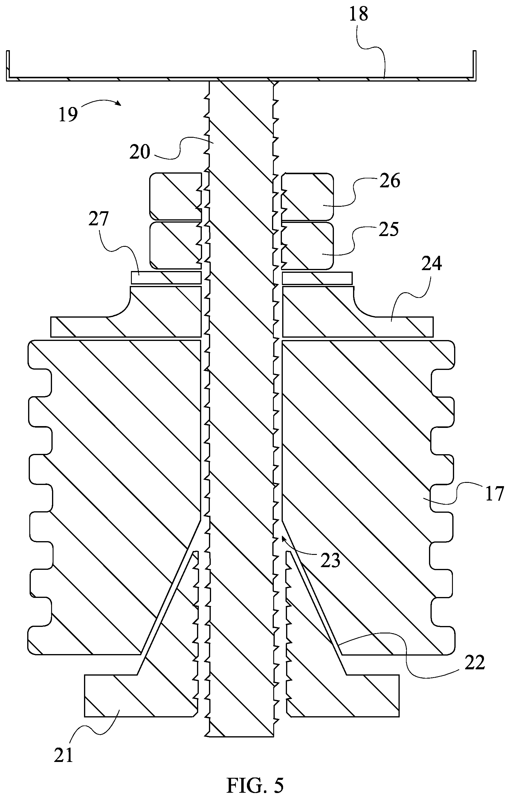 Patent US11780740 Figure 5 – System of filtering runoff water from a roof cleaning