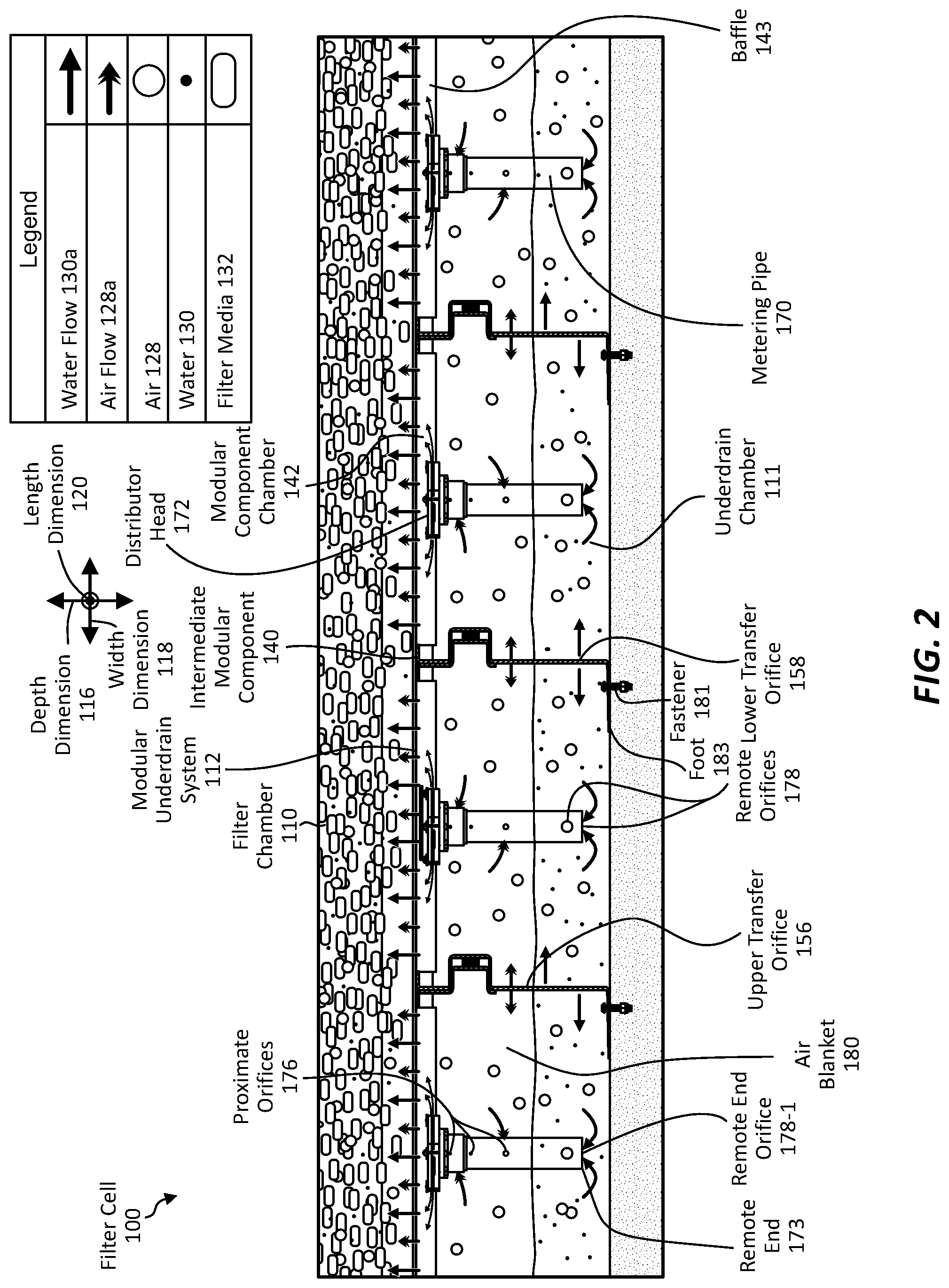 Patent US11780741 Figure 2 – Modular underdrain systems