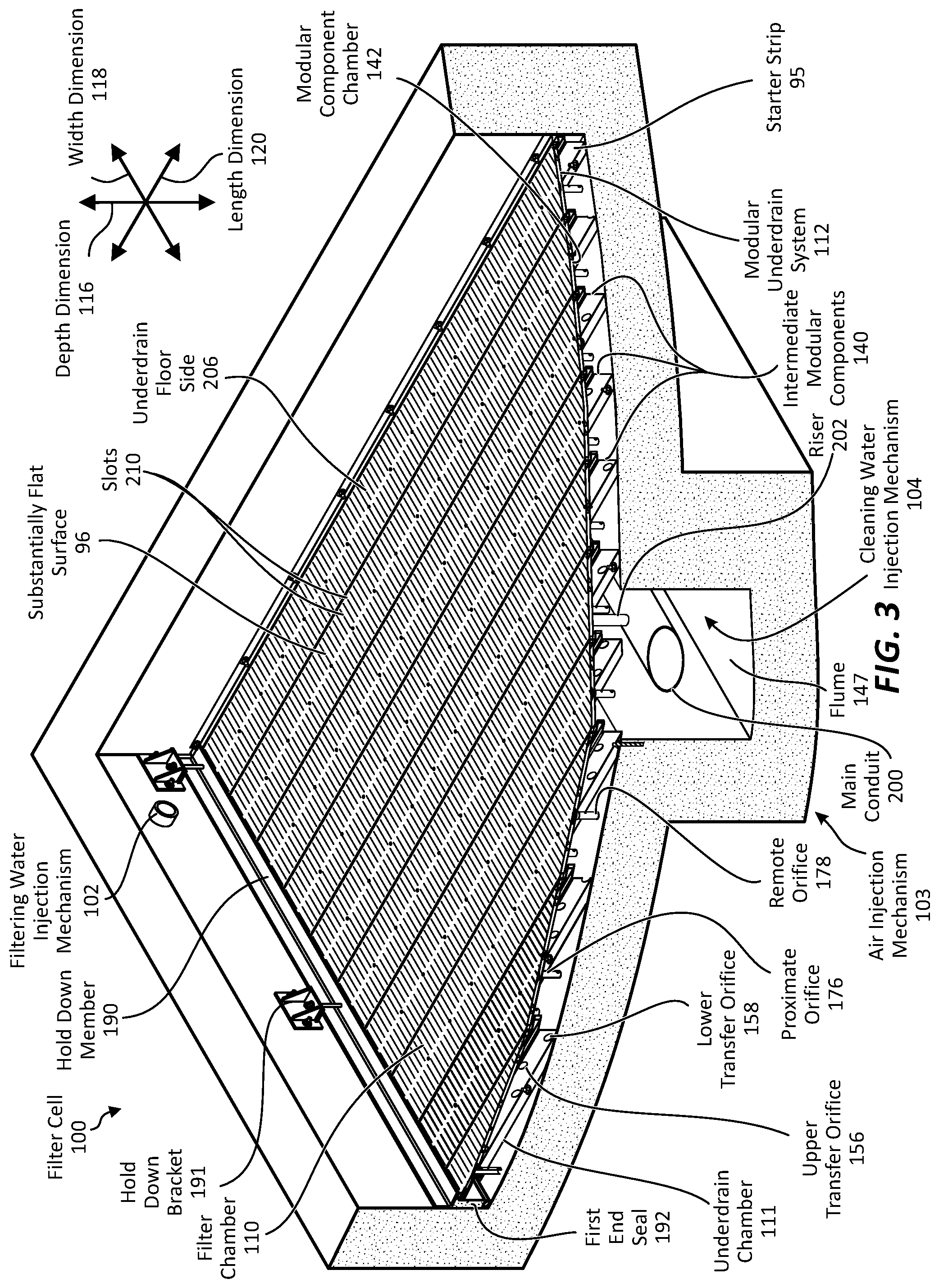 Patent US11780741 Figure 3 – Modular underdrain systems