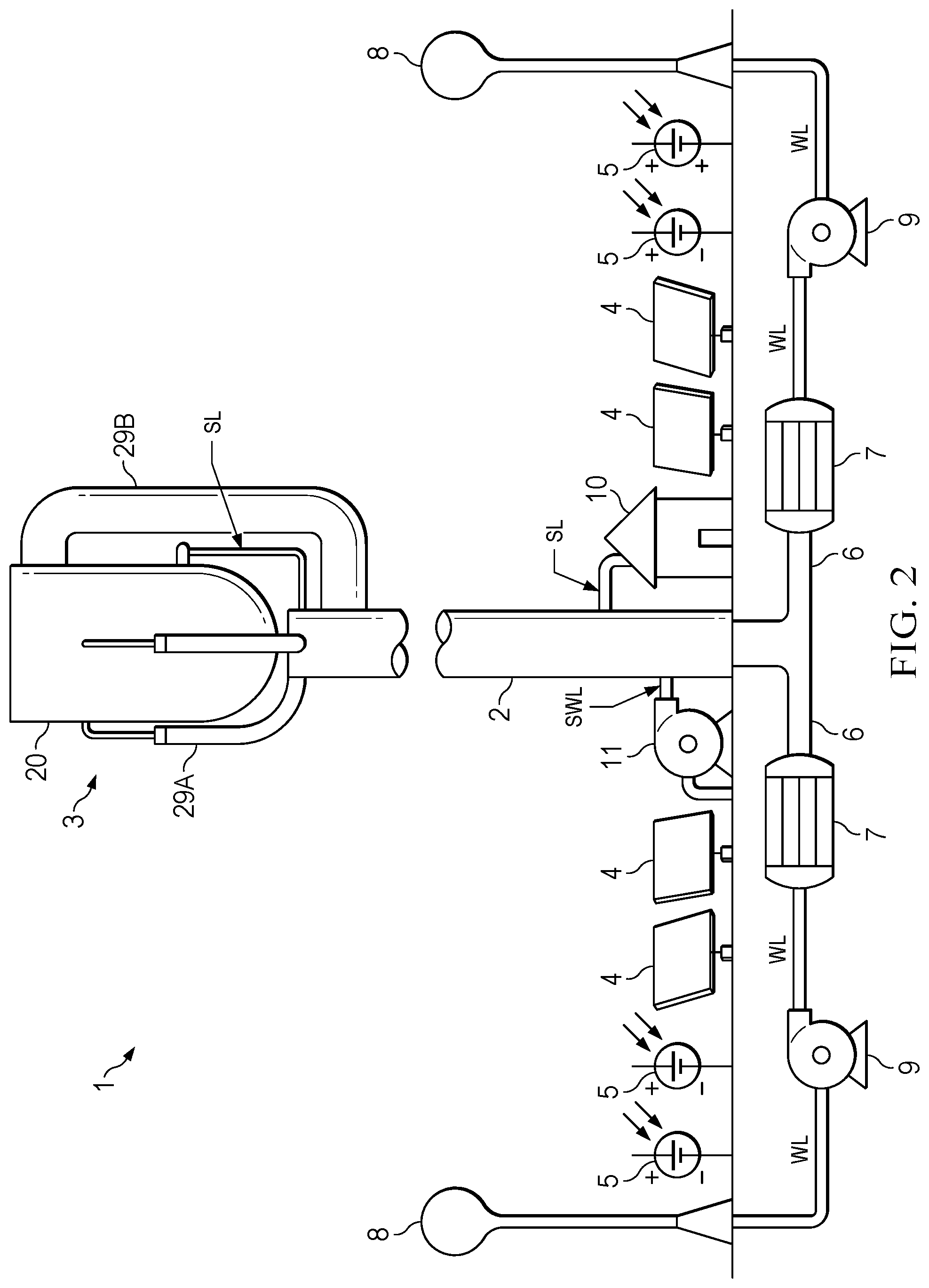 Patent US11780744 Figure 2 – Methods and apparatuses for distilling seawater and brine and removing salt