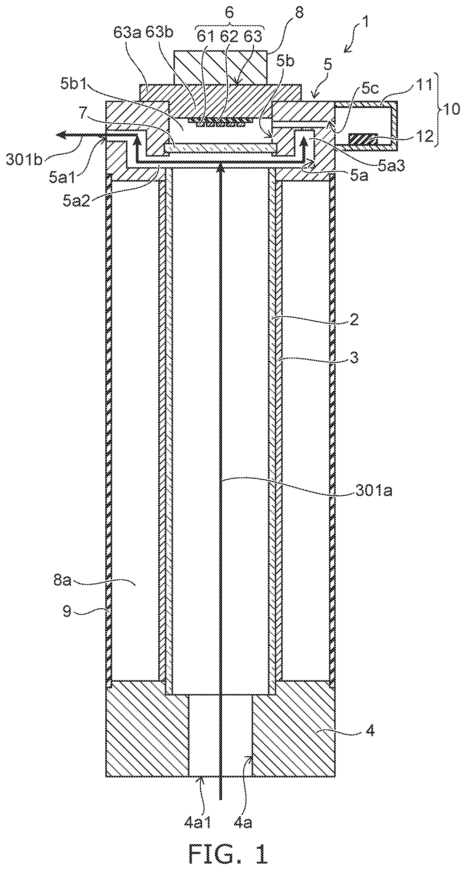 Patent US11780750 Figure 1 – Fluid sterilization device