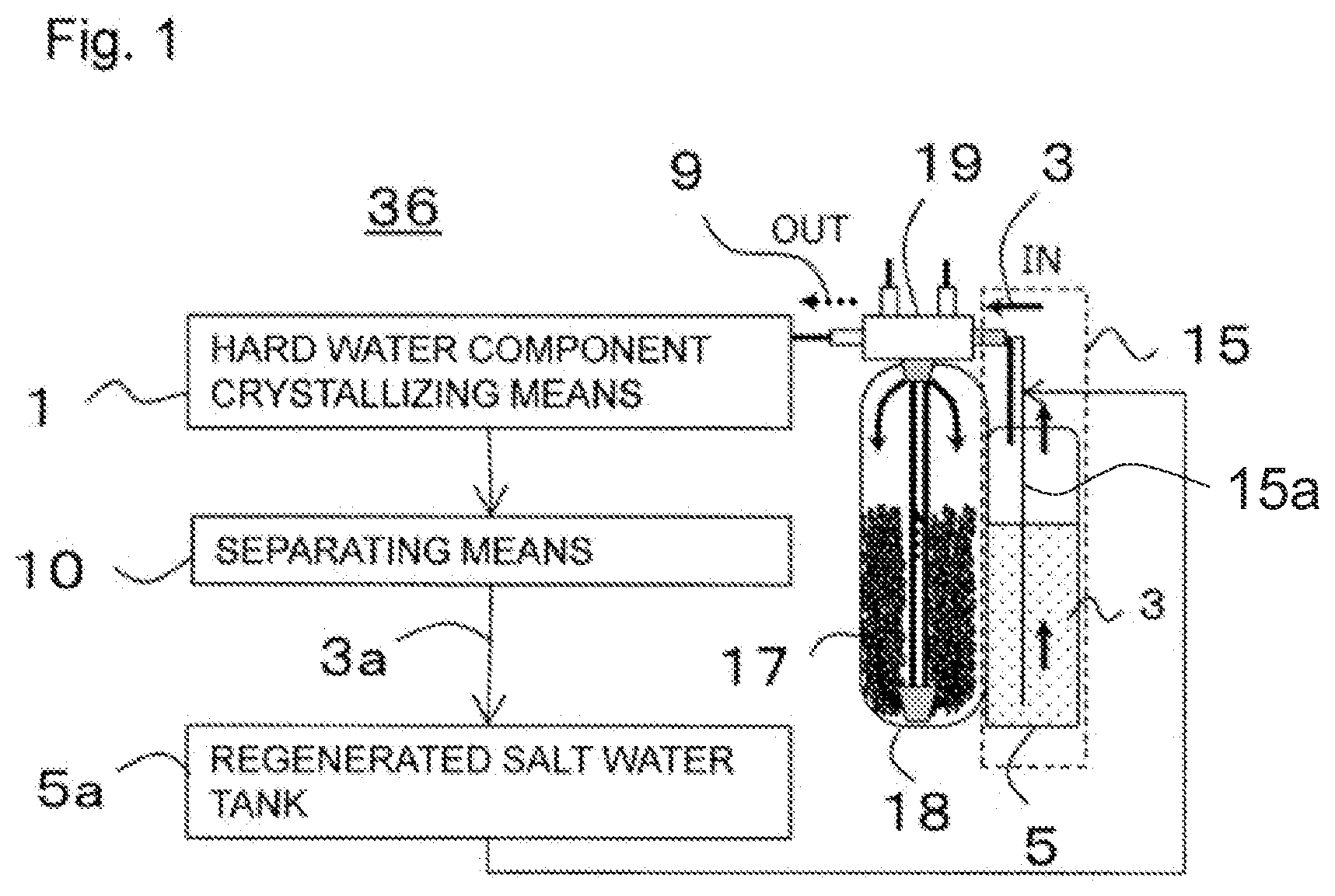 Patent US11780752 — Ion-exchange resin regeneration system — Figure 1