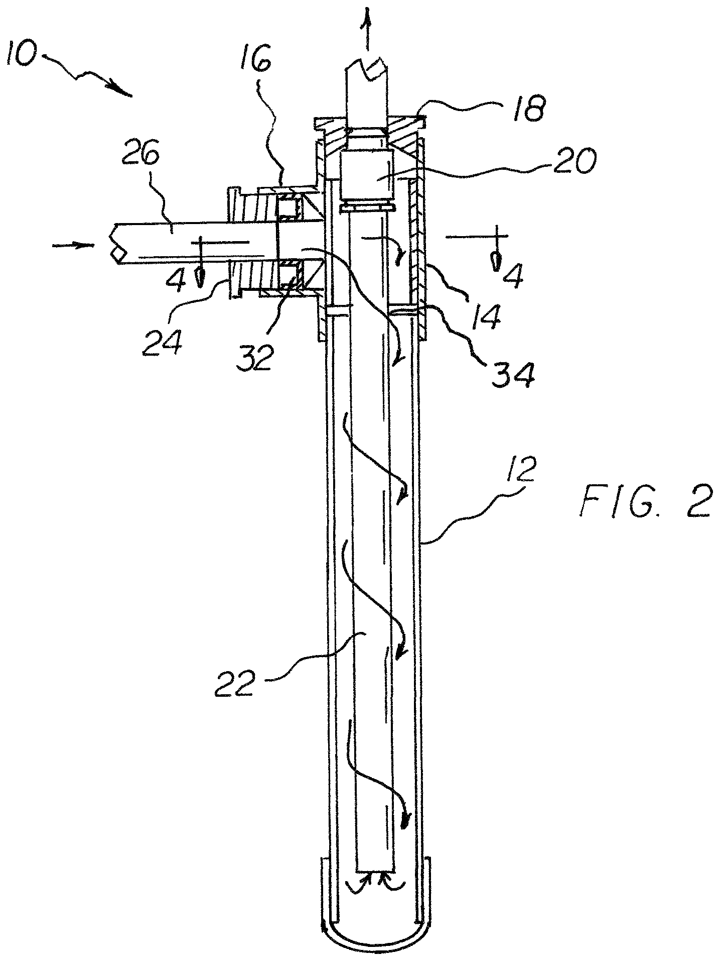 Patent US11780755 Figure 2 – Vortex flow inducer and ozone dissolution chamber having the same