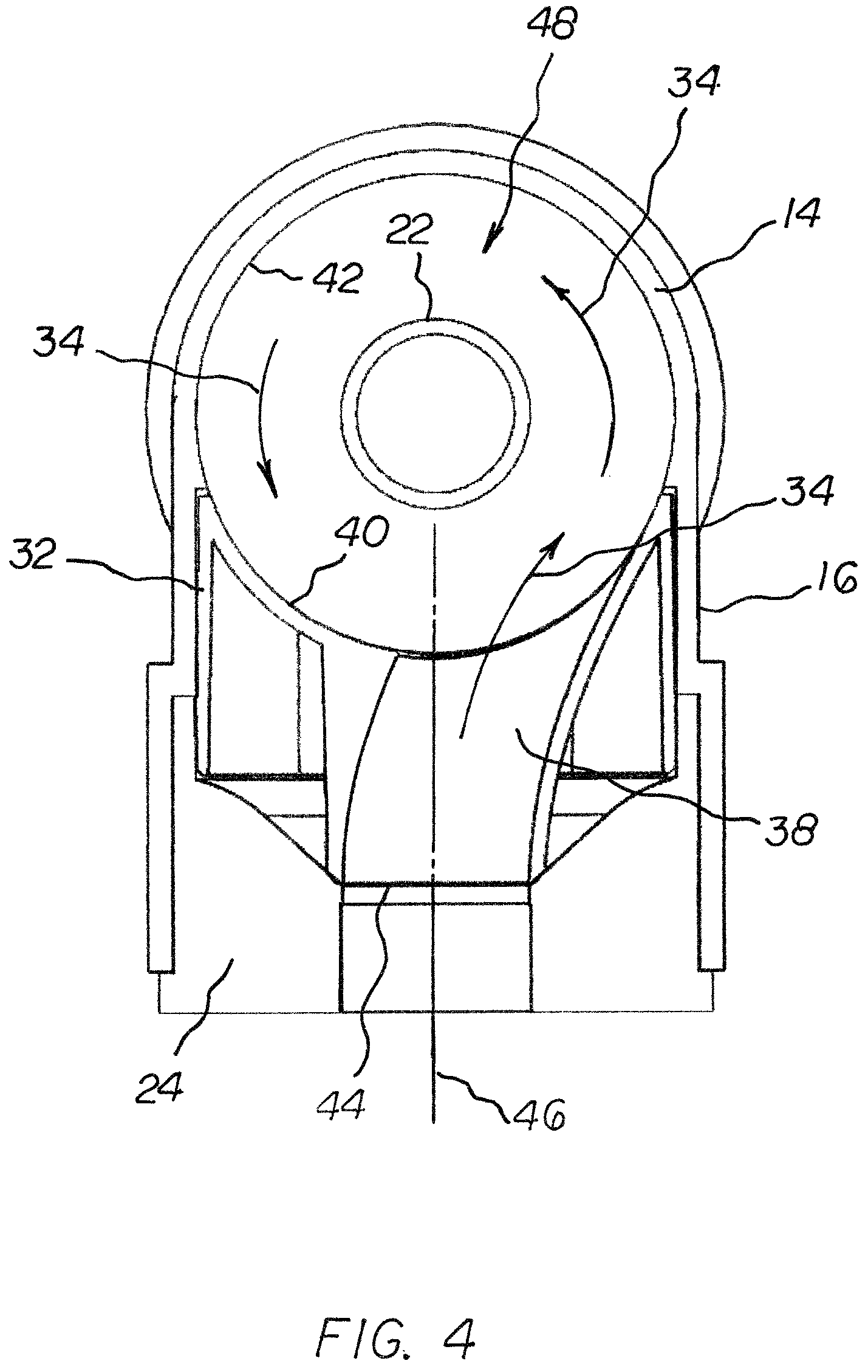 Patent US11780755 Figure 4 – Vortex flow inducer and ozone dissolution chamber having the same