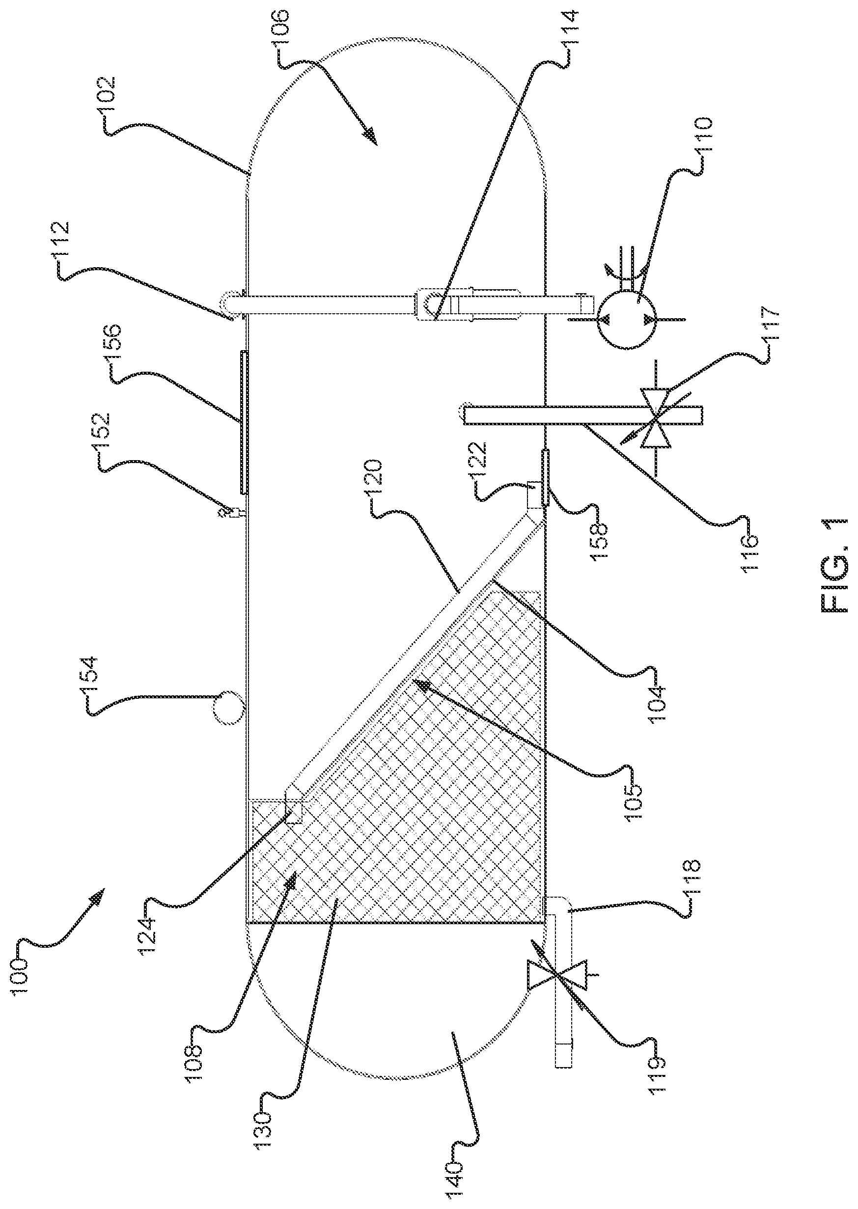 Patent US11780757 Figure 1 – Apparatus and methods for dewatering sludge