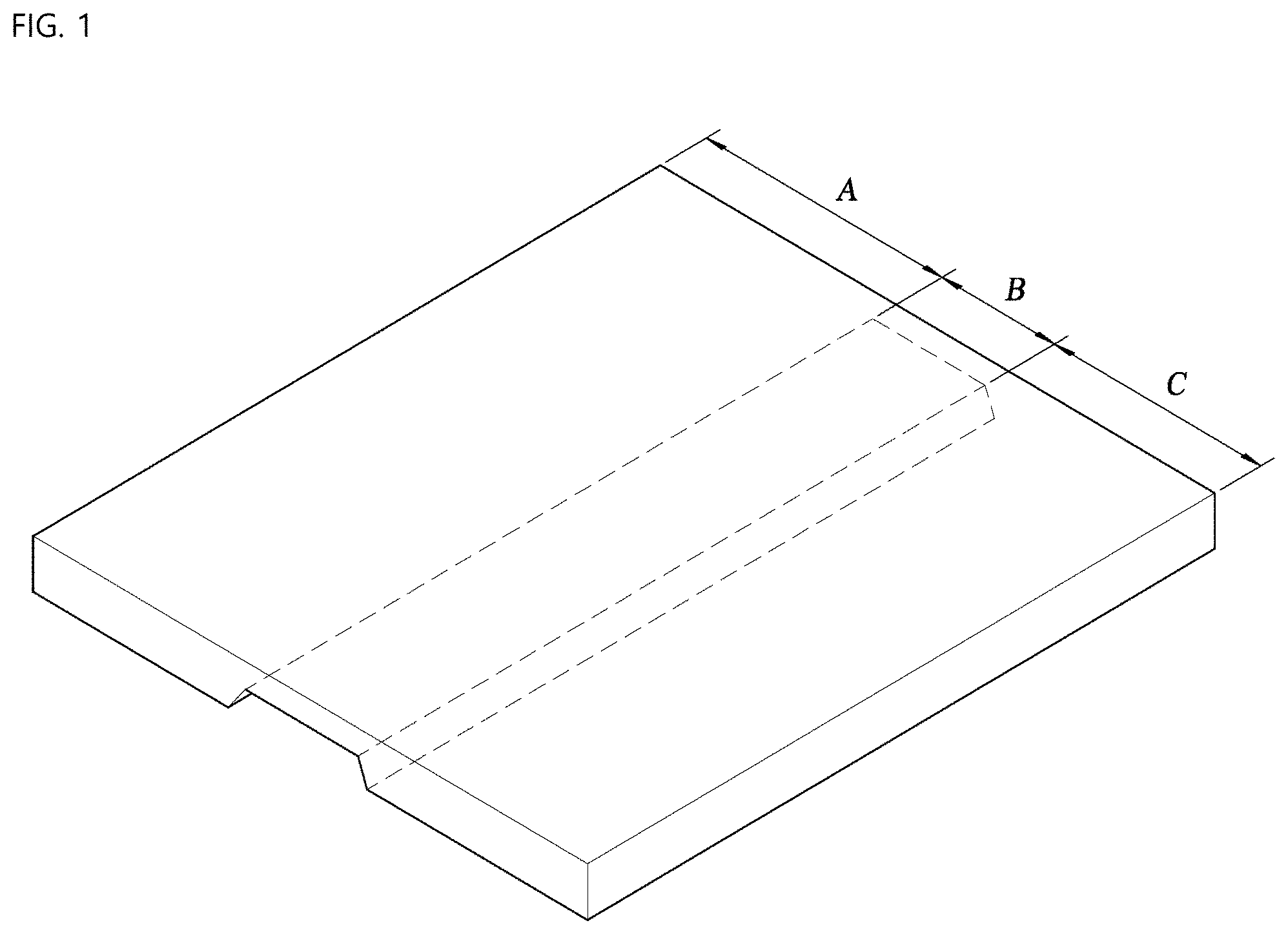 Patent US11780771 Figure 1 – Flexible cover window having folding part and manufacturing method of same